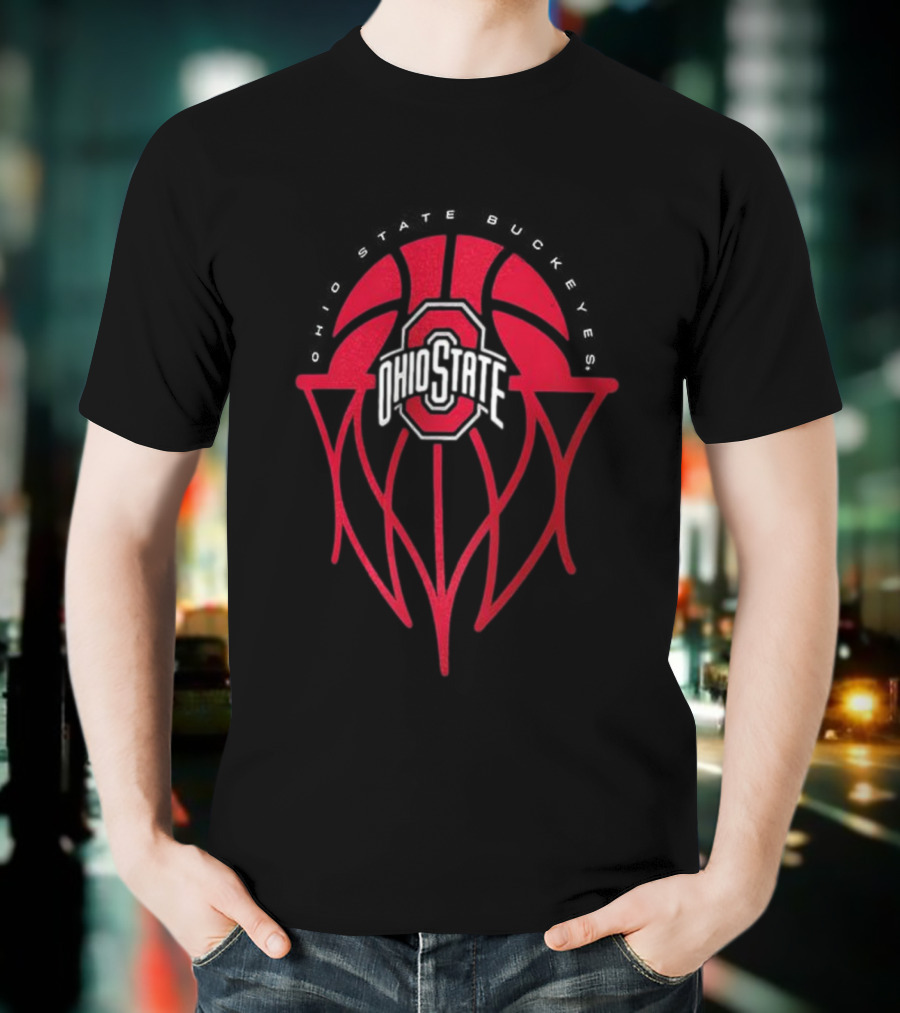 Ohio State Buckeyes Basketball Hoop Icon T-Shirt