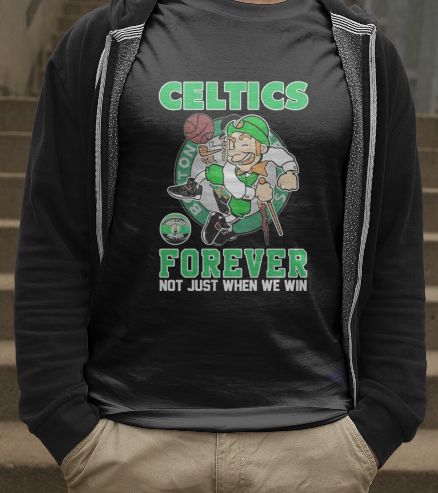 Boston Celtics Forever Team Logo Fan Mascot T-Shirt