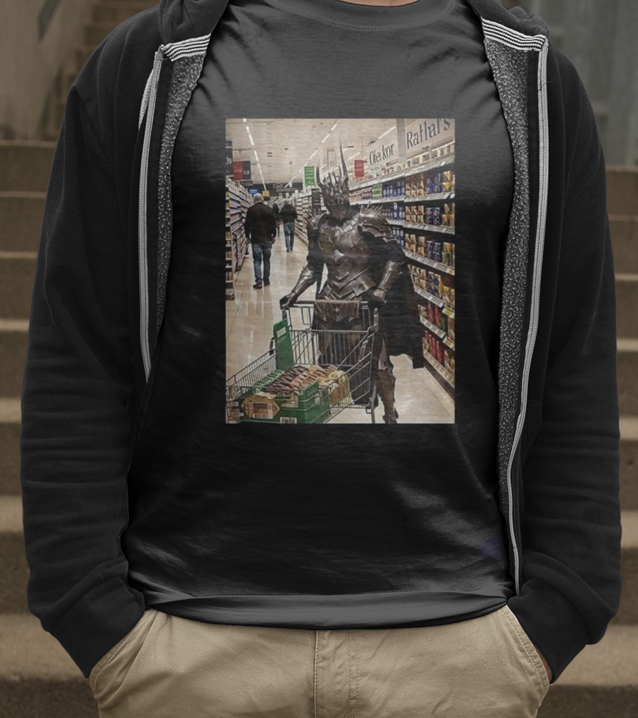 Sauron Shopping Adventure In Grocery Aisle T-Shirt