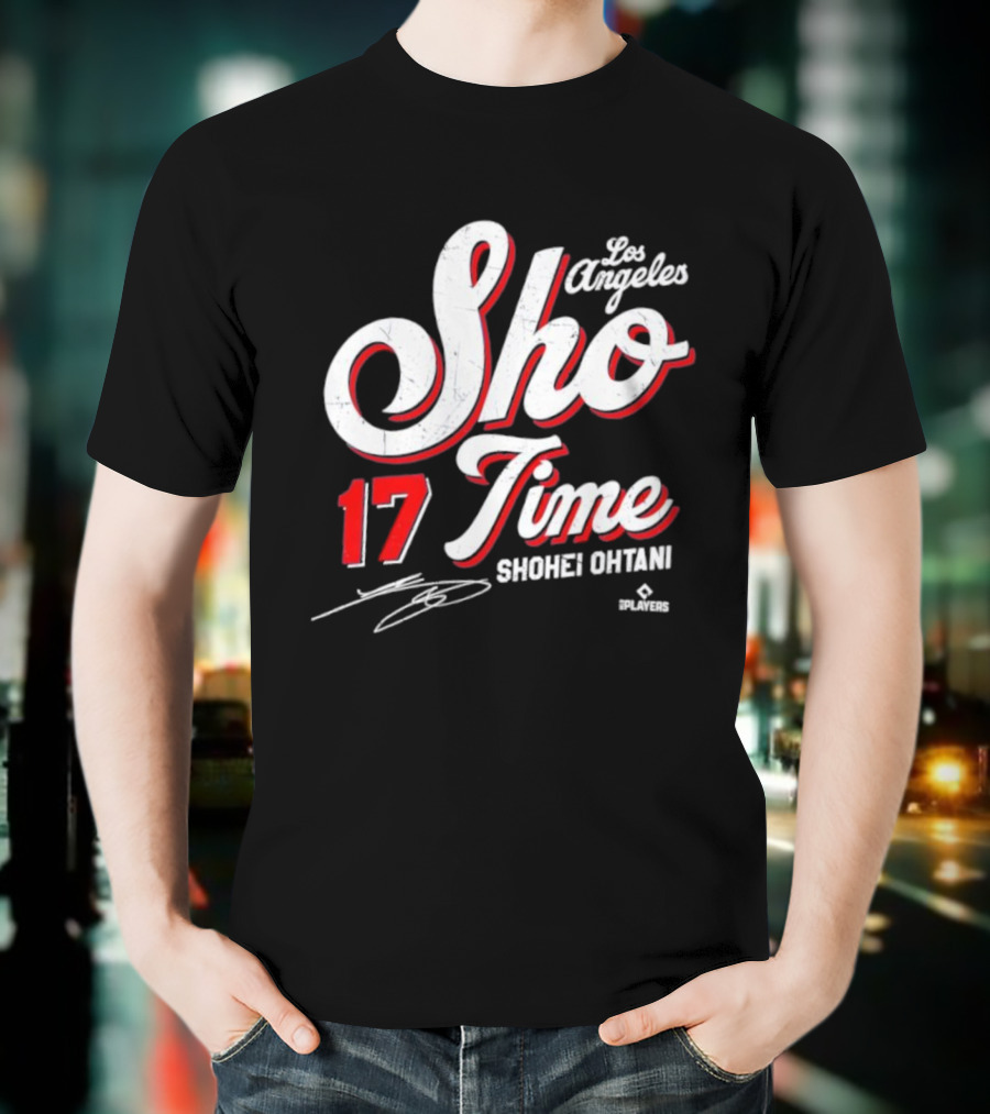 Los Angeles Sho Time 17 Shohei Ohtani Signature T-Shirt