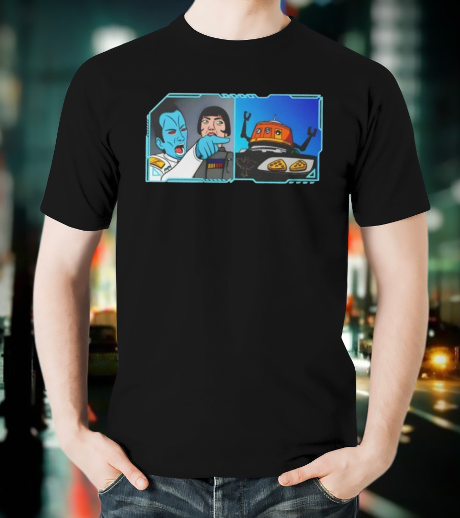 Thrawn Meme Vs. Chopper Star Wars Rebels Pizza Argument T-Shirt
