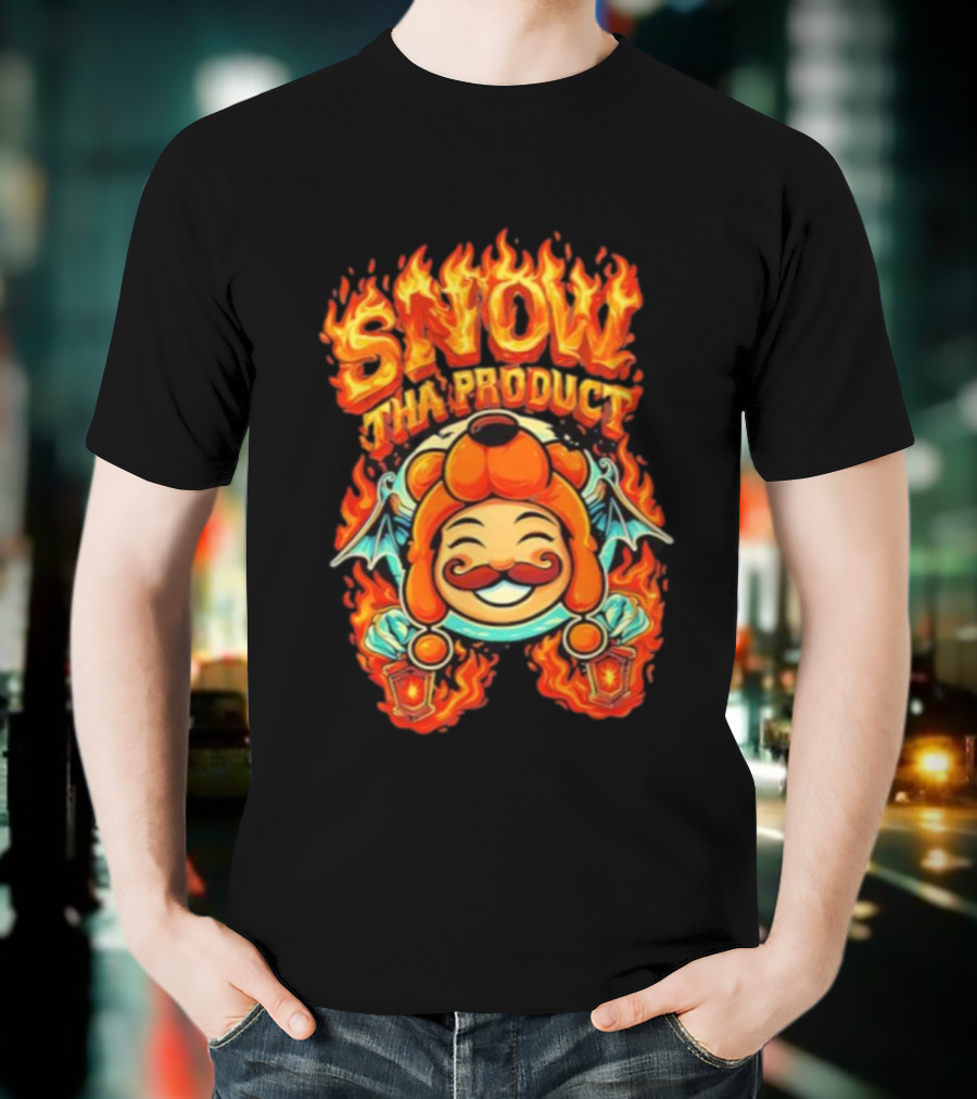 Snow Tha Product Fiery Bat Lanterns Halloween T-Shirt