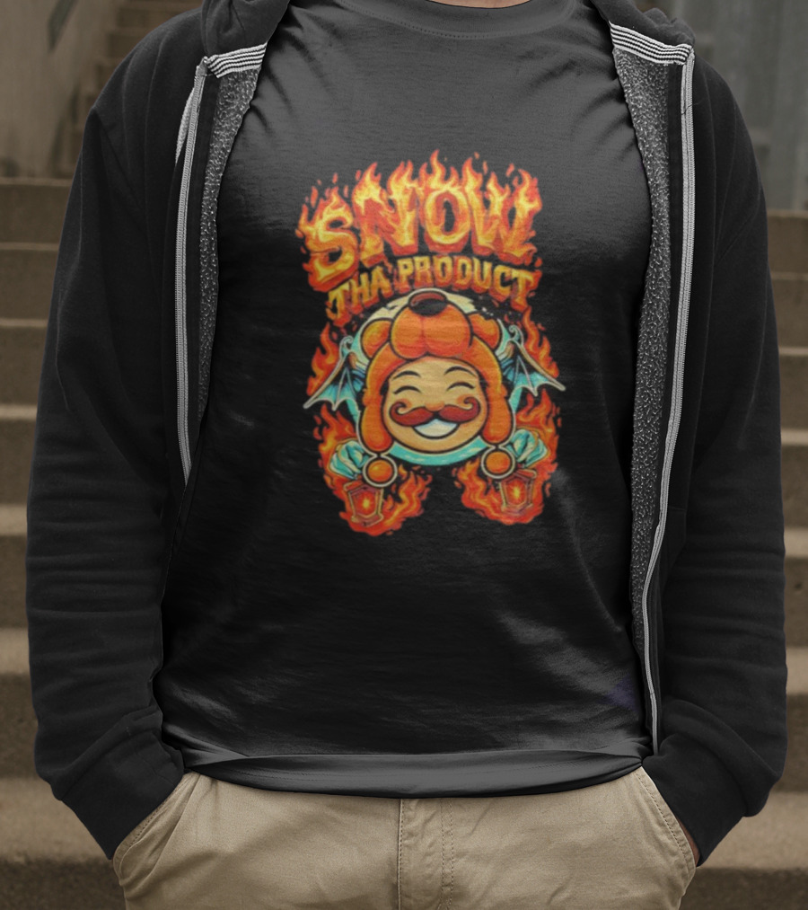 Snow Tha Product Fiery Bat Lanterns Halloween T-Shirt