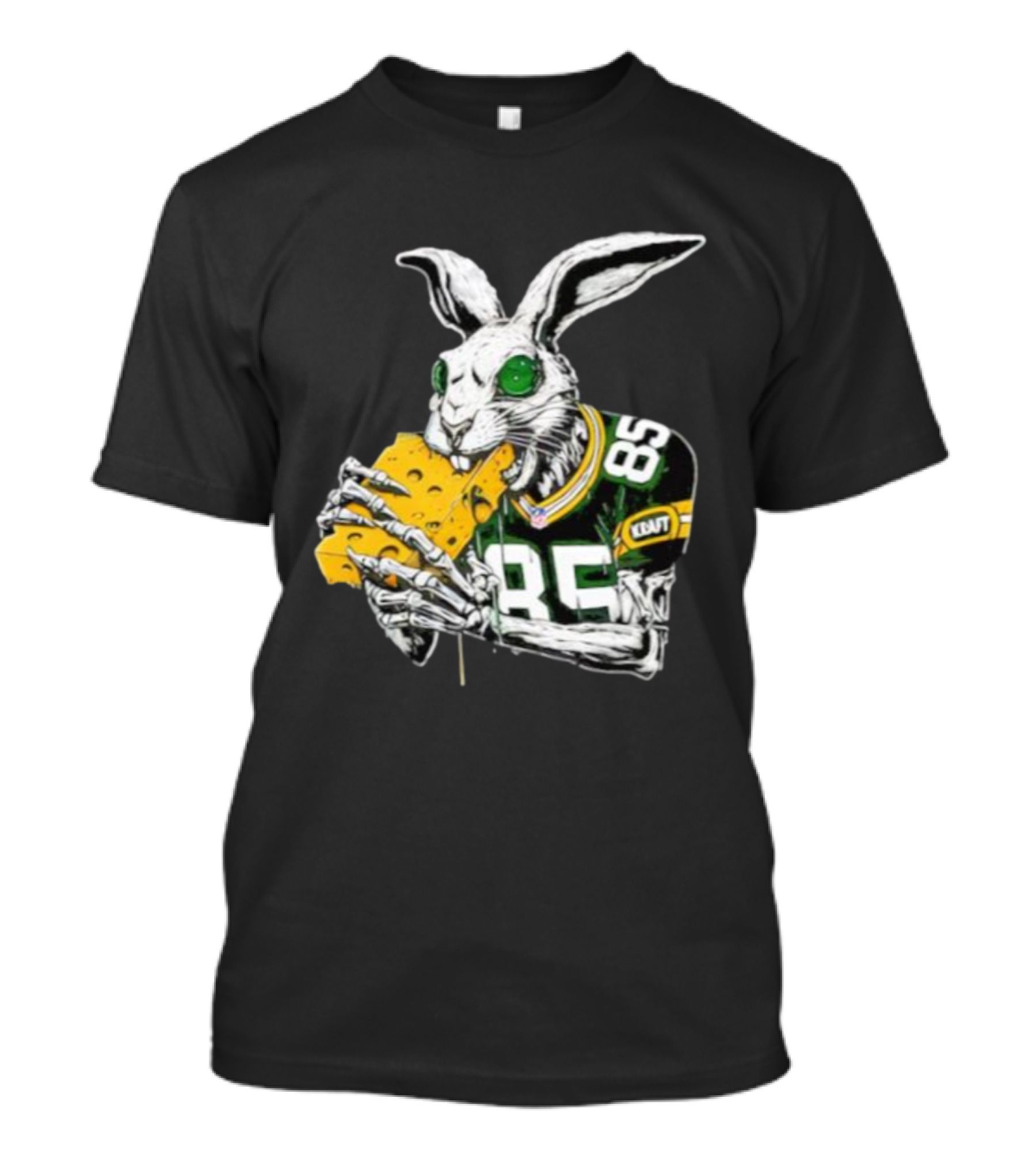 Tucker Kraft Green Bay Packers Rabbit 85 Cheese Eater T-Shirt