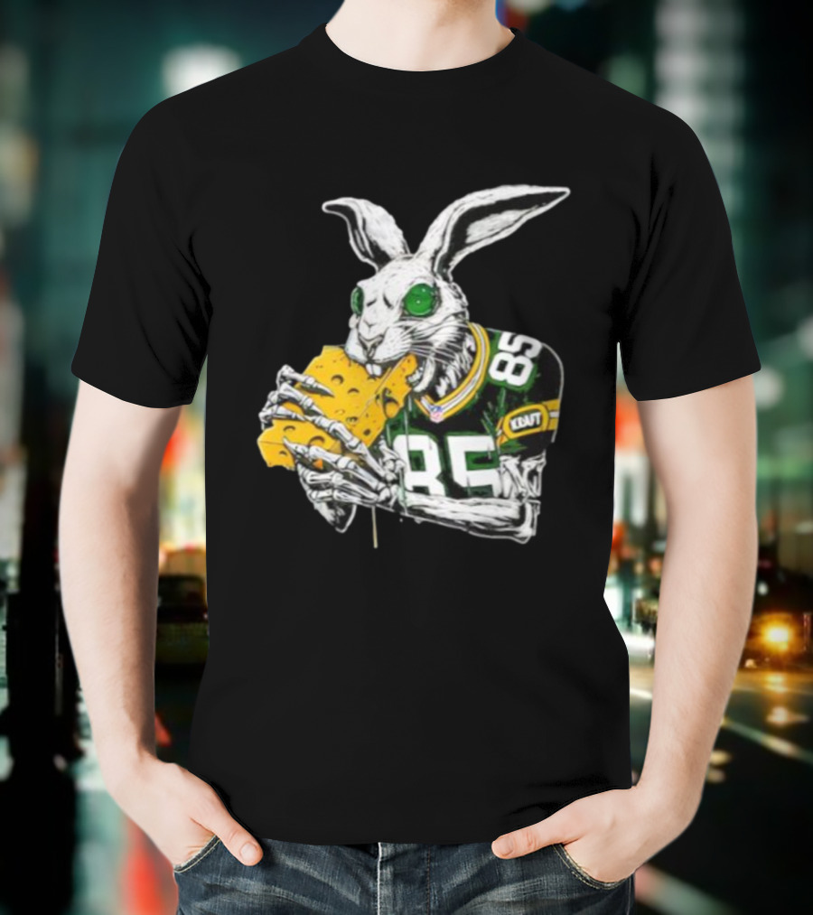 Tucker Kraft Green Bay Packers Rabbit 85 Cheese Eater T-Shirt