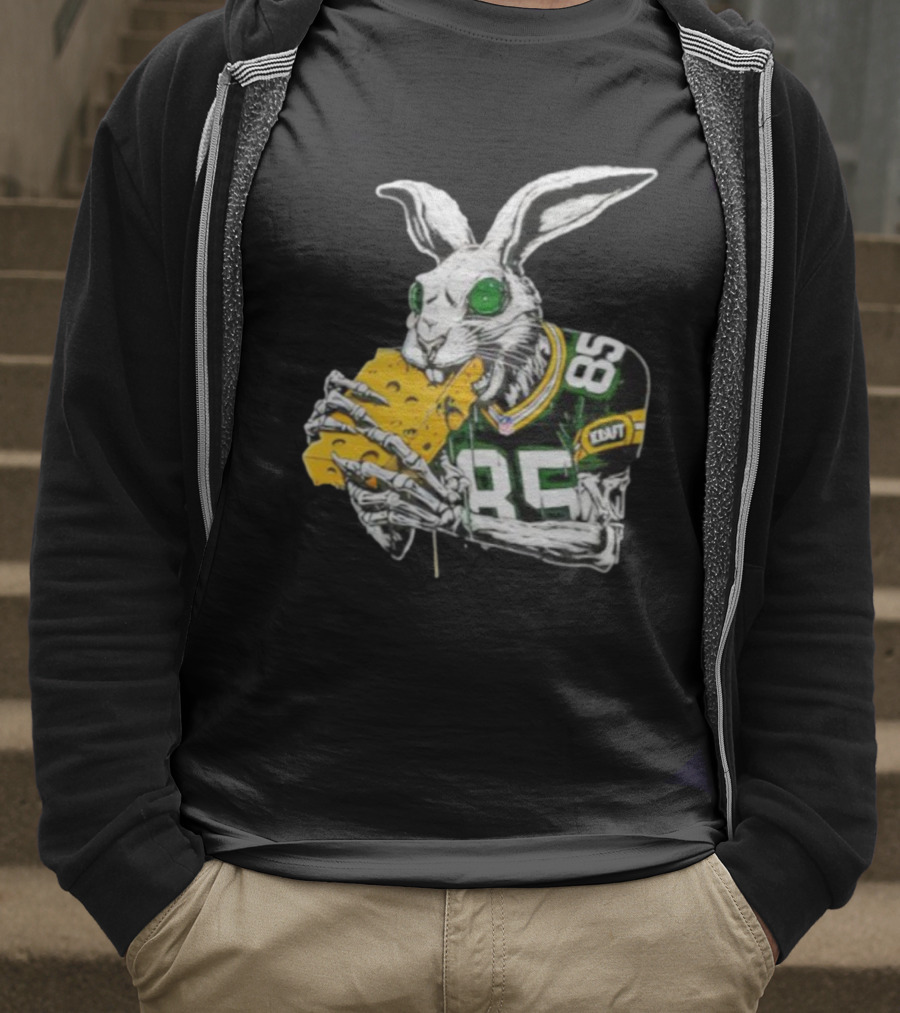 Tucker Kraft Green Bay Packers Rabbit 85 Cheese Eater T-Shirt