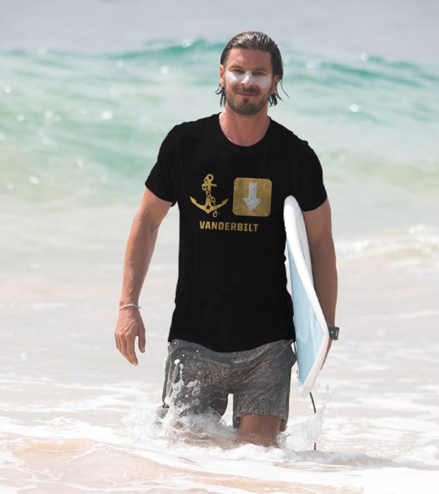 Vanderbilt Commodores Anchor Down Symbols Football Logo T-Shirt