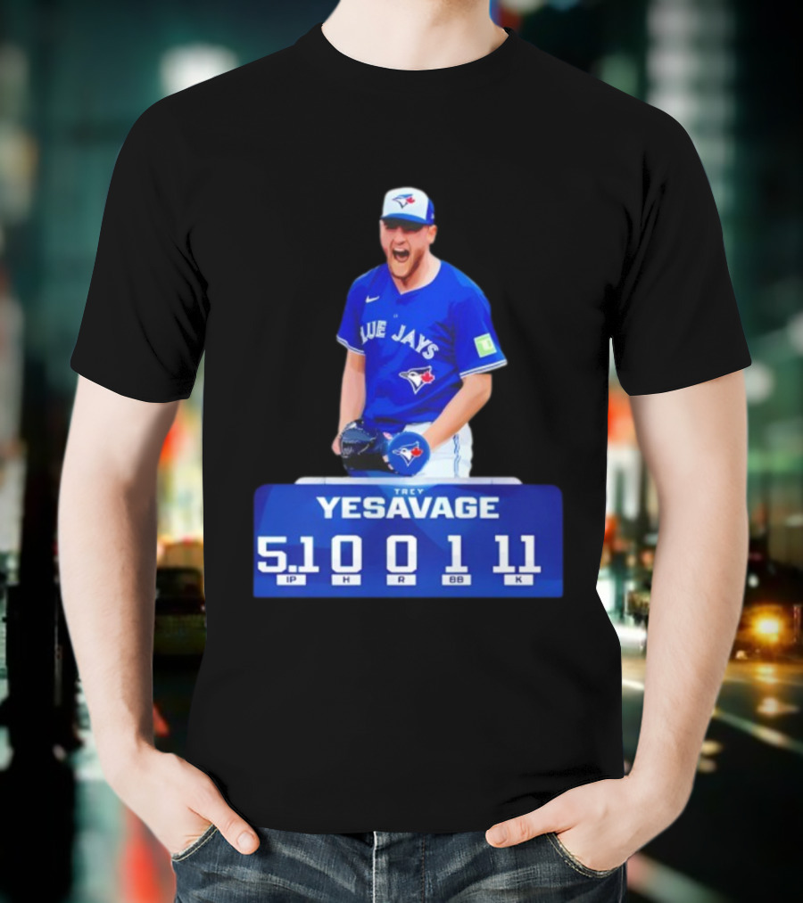 Trey Yesavage Toronto Blue Jays MLB Player World Series 2025 5.1 IP 0 H 1 R 11 K T-Shirt