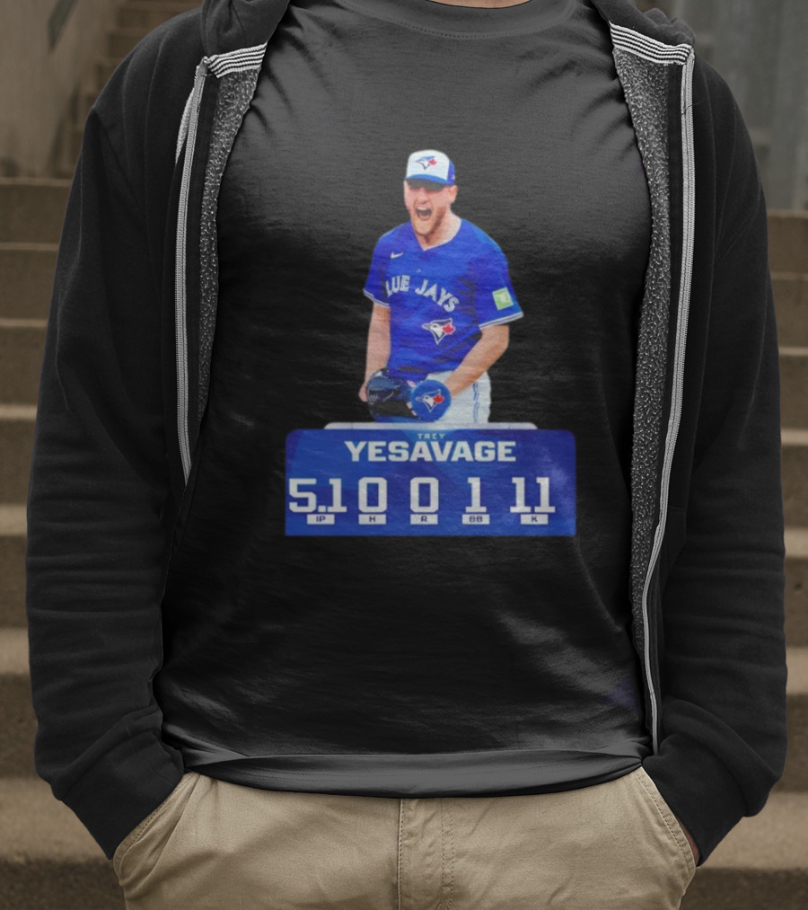Trey Yesavage Toronto Blue Jays MLB Player World Series 2025 5.1 IP 0 H 1 R 11 K T-Shirt