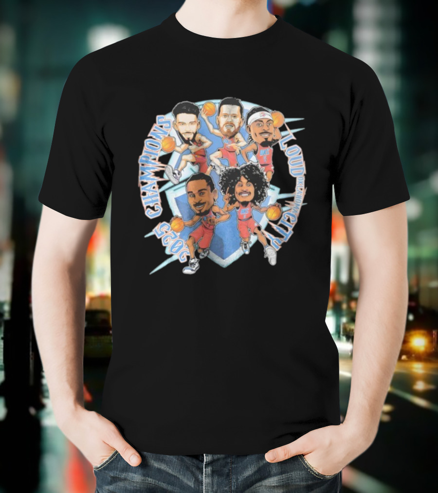 Loud City Oklahoma Champions 2023 Bootleg Basketball Players T-Shirt