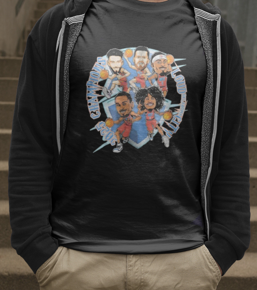 Loud City Oklahoma Champions 2023 Bootleg Basketball Players T-Shirt