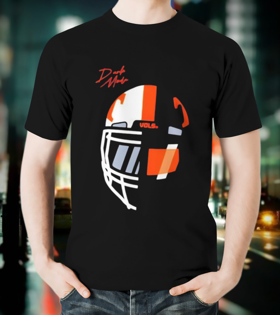 Dark Mode Vols Tennessee Volunteers Football Helmet T-Shirt