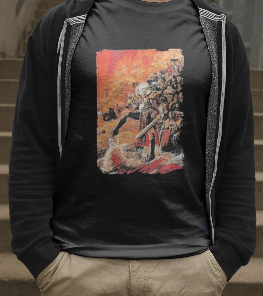 Warhammer Grimdark Canoness Veridyan Battle Scene Fantasy Artwork T-Shirt