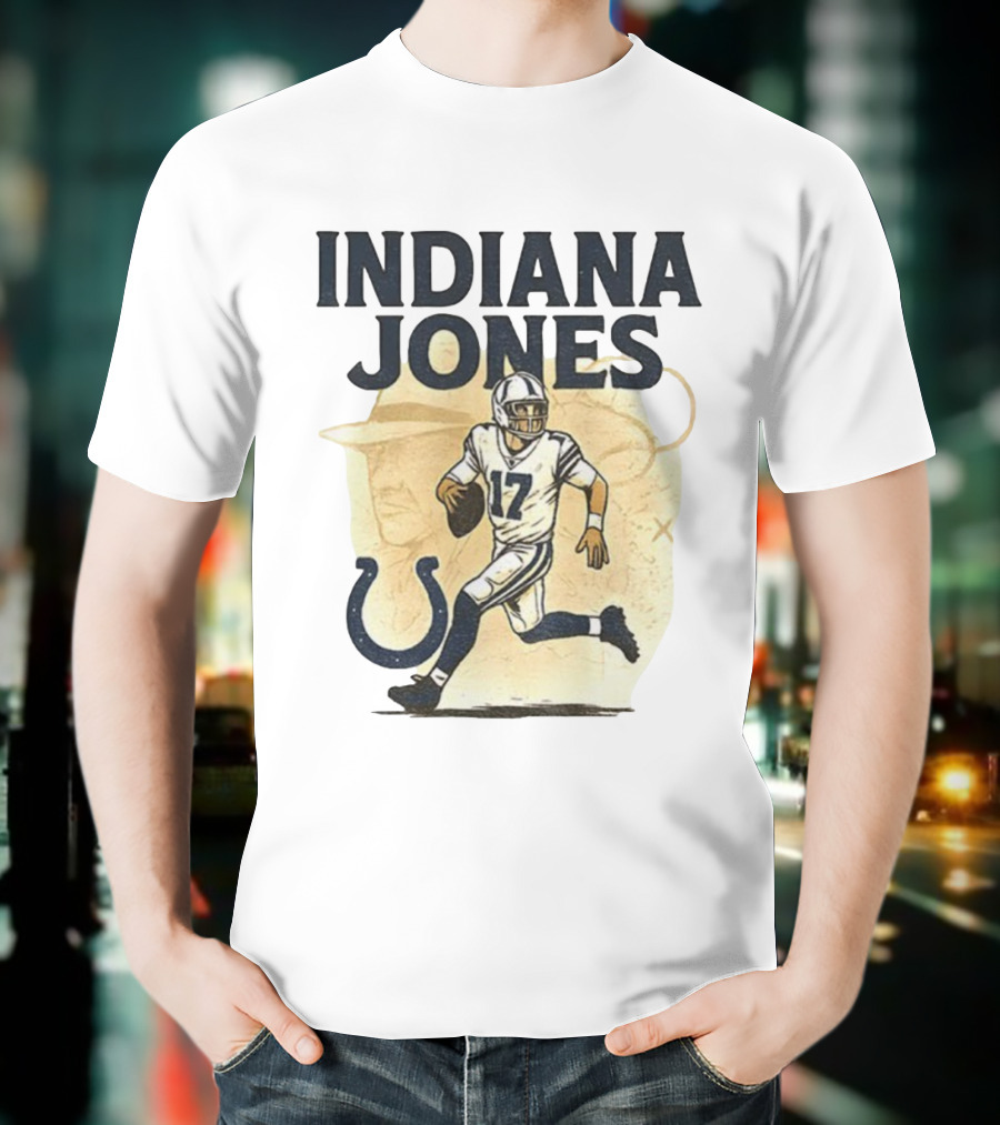 Indiana Jones 17 Running Indianapolis Colts Football NFL Game Day T-Shirt