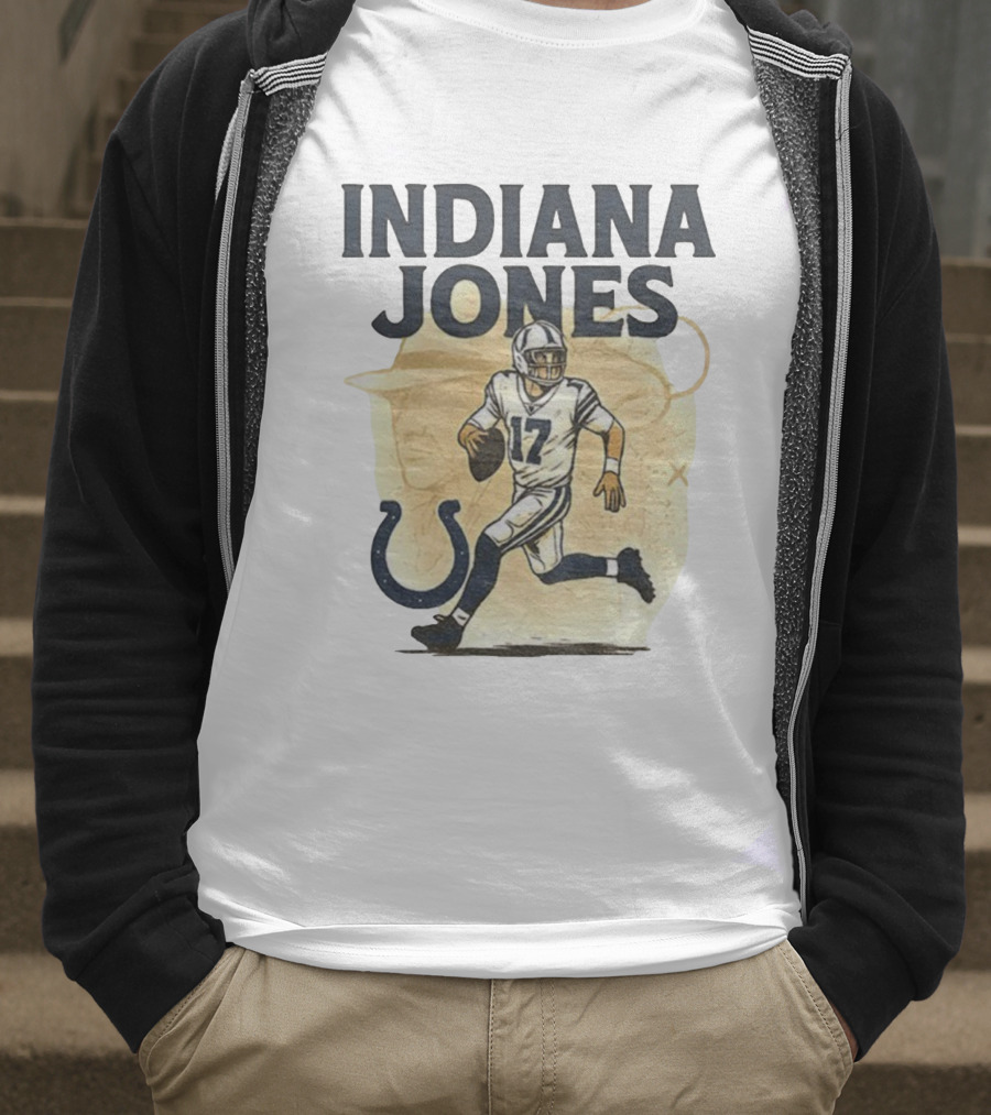 Indiana Jones 17 Running Indianapolis Colts Football NFL Game Day T-Shirt