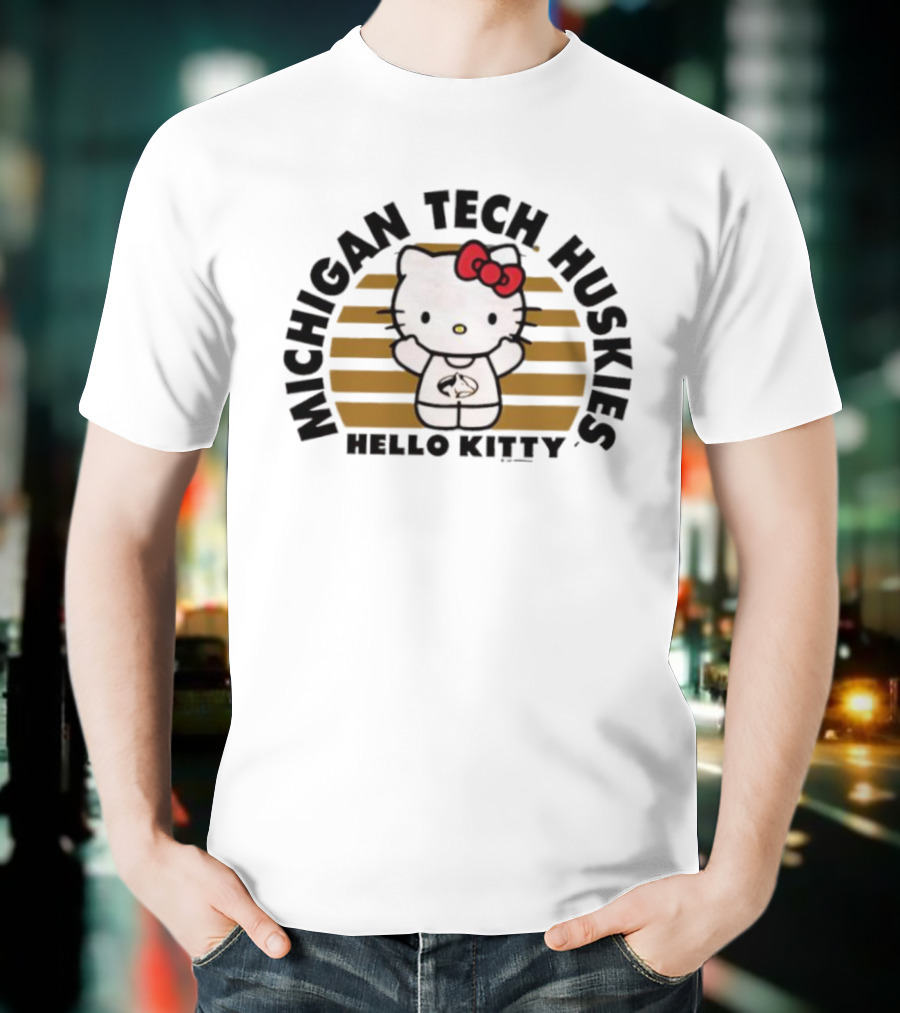 Michigan Tech Huskies Hello Kitty Collaboration T-Shirt