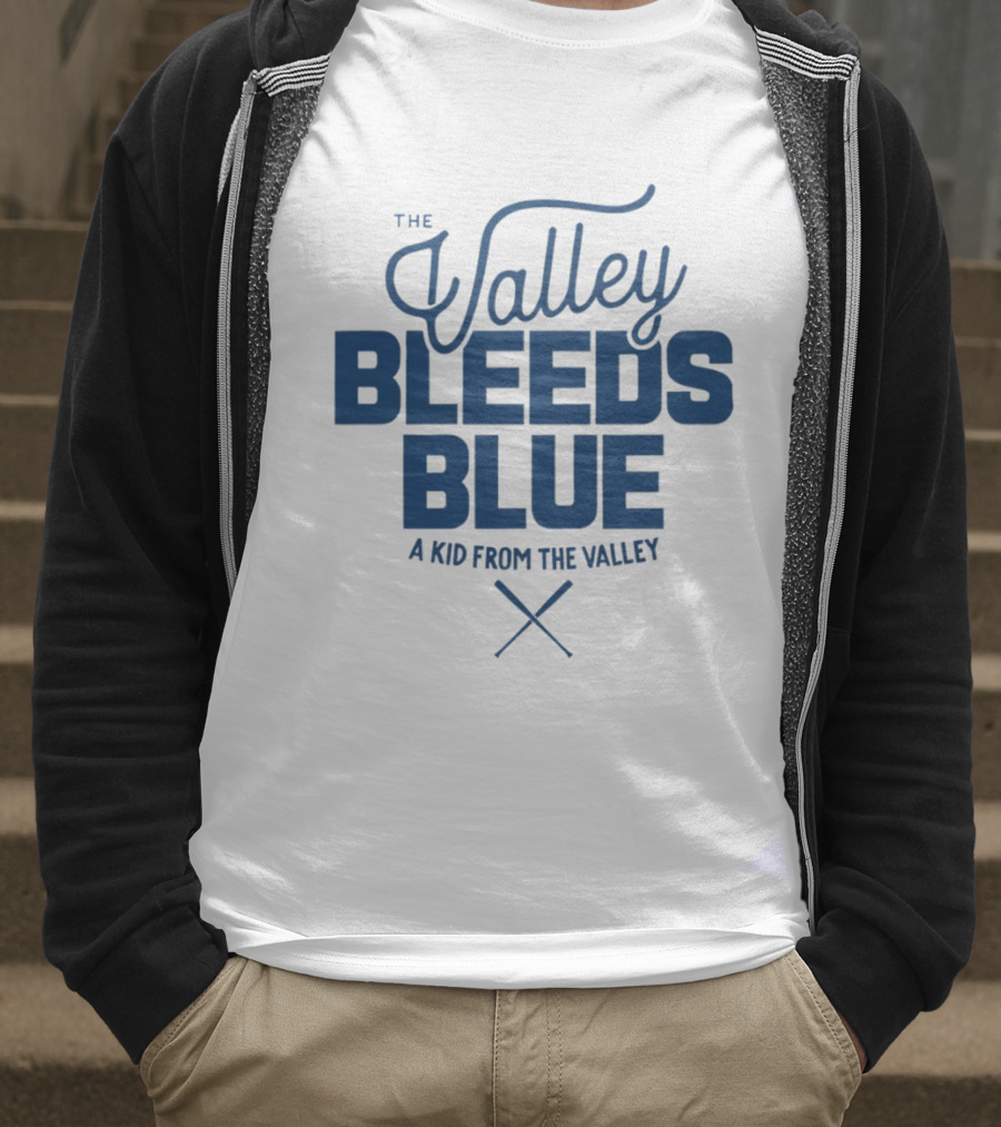 Toronto Blue Jays The Valley Bleeds Blue A Kid From The Valley MLB Baseball 2025 T-Shirt