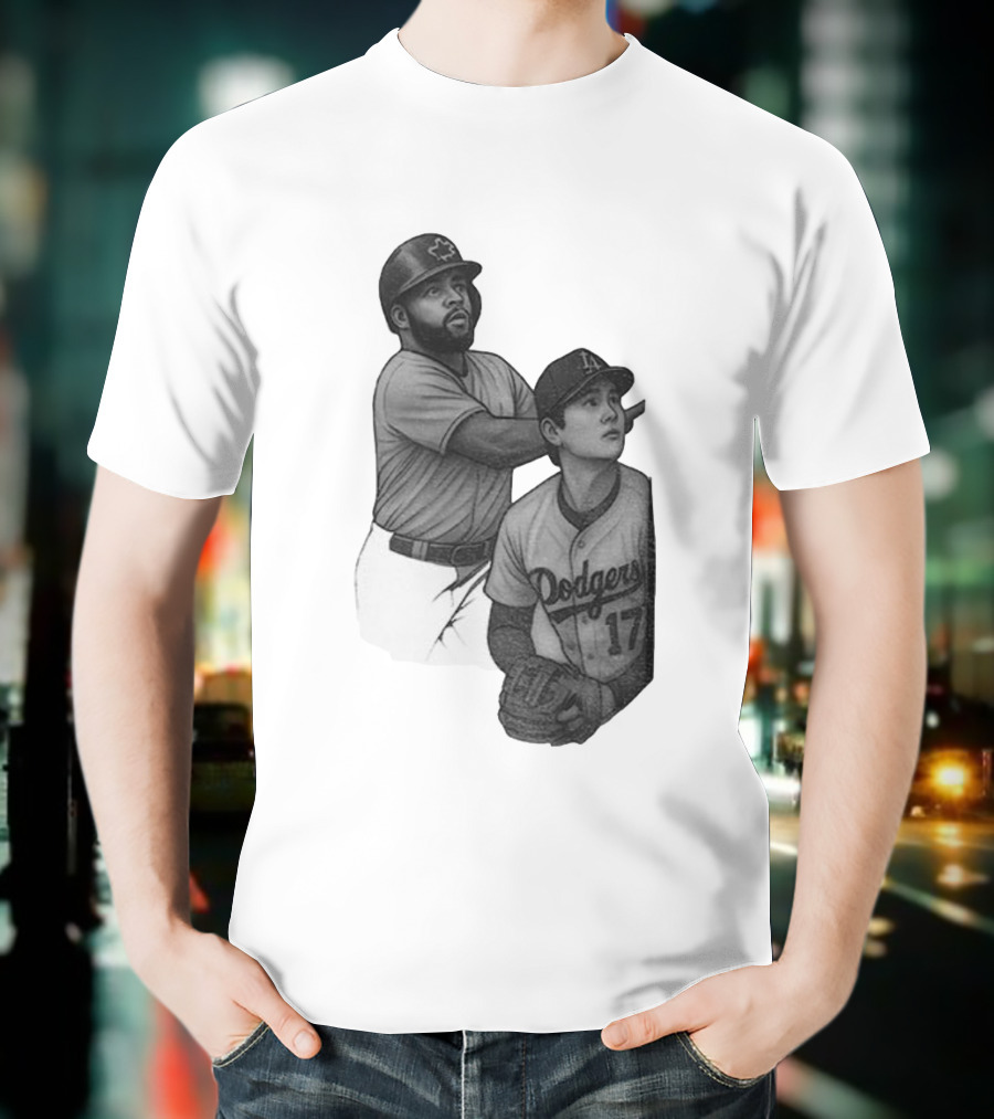 Vladdy Guerrero Jr. Shohei Ohtani Dodgers World Series Baseball Moment T-Shirt