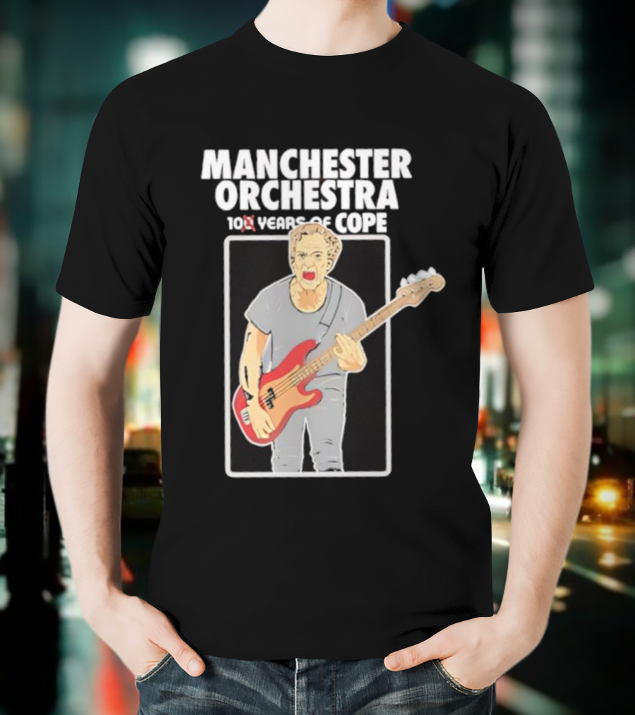 Manchester Orchestra 100 Years Of Cope Bass Guitar Illustration T-Shirt