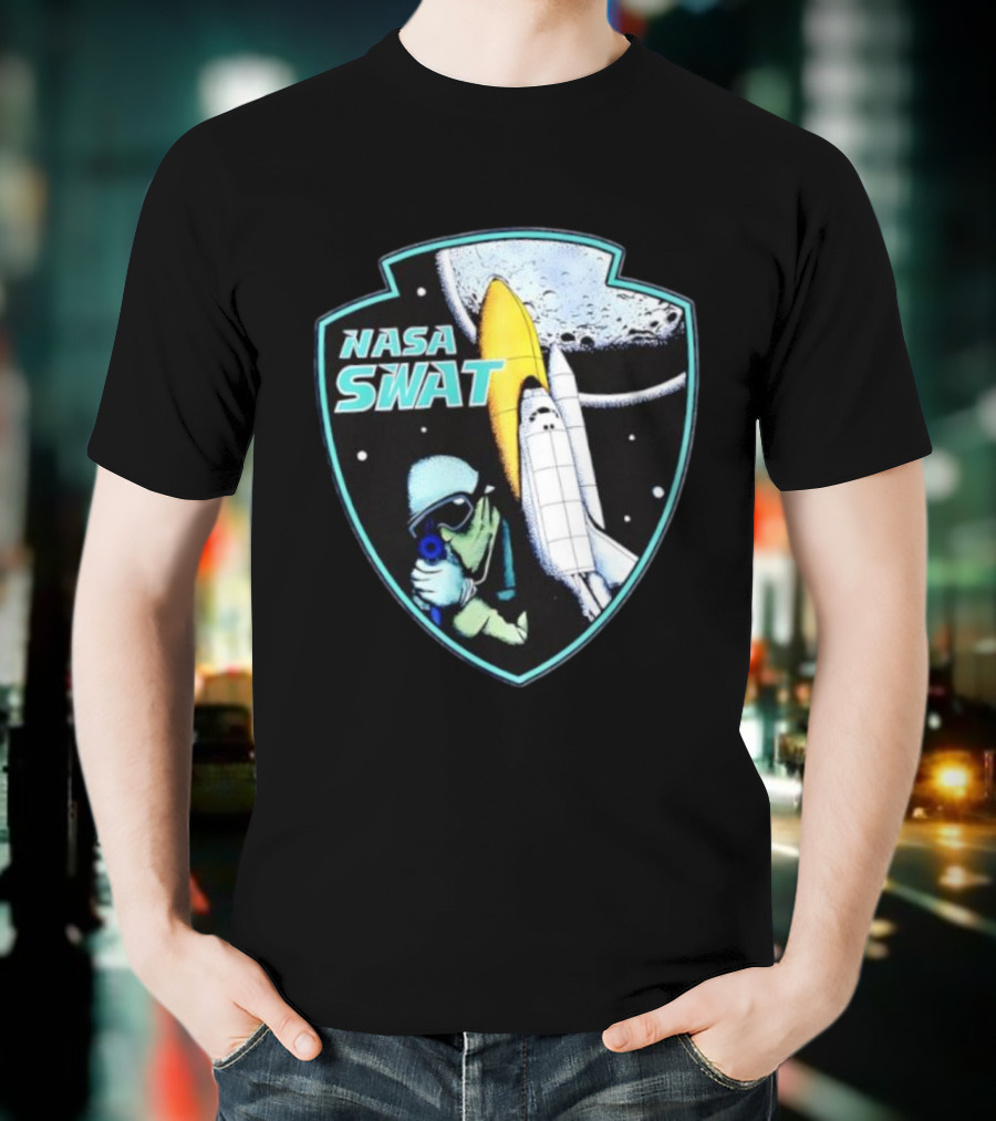 NASA SWAT Moon Mission Space Shuttle Patch T-Shirt