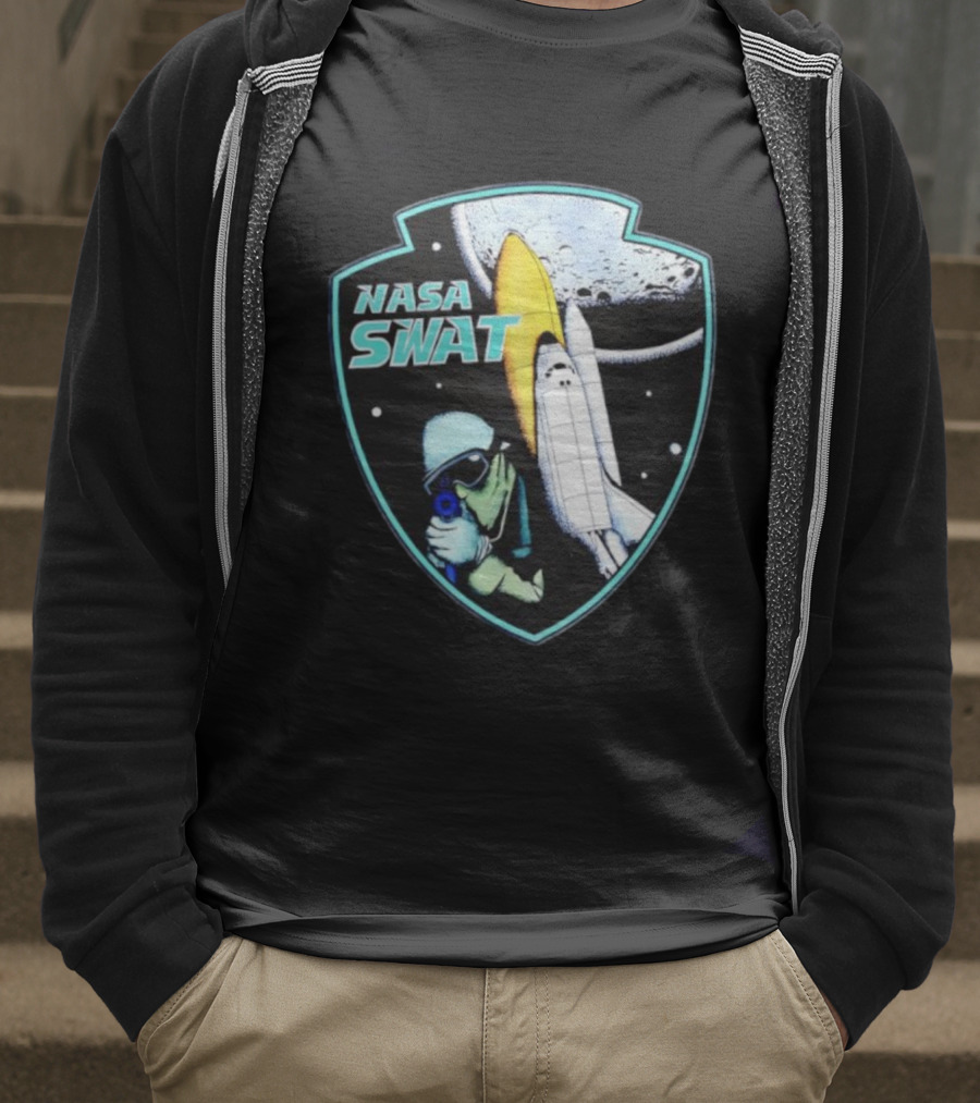 NASA SWAT Moon Mission Space Shuttle Patch T-Shirt