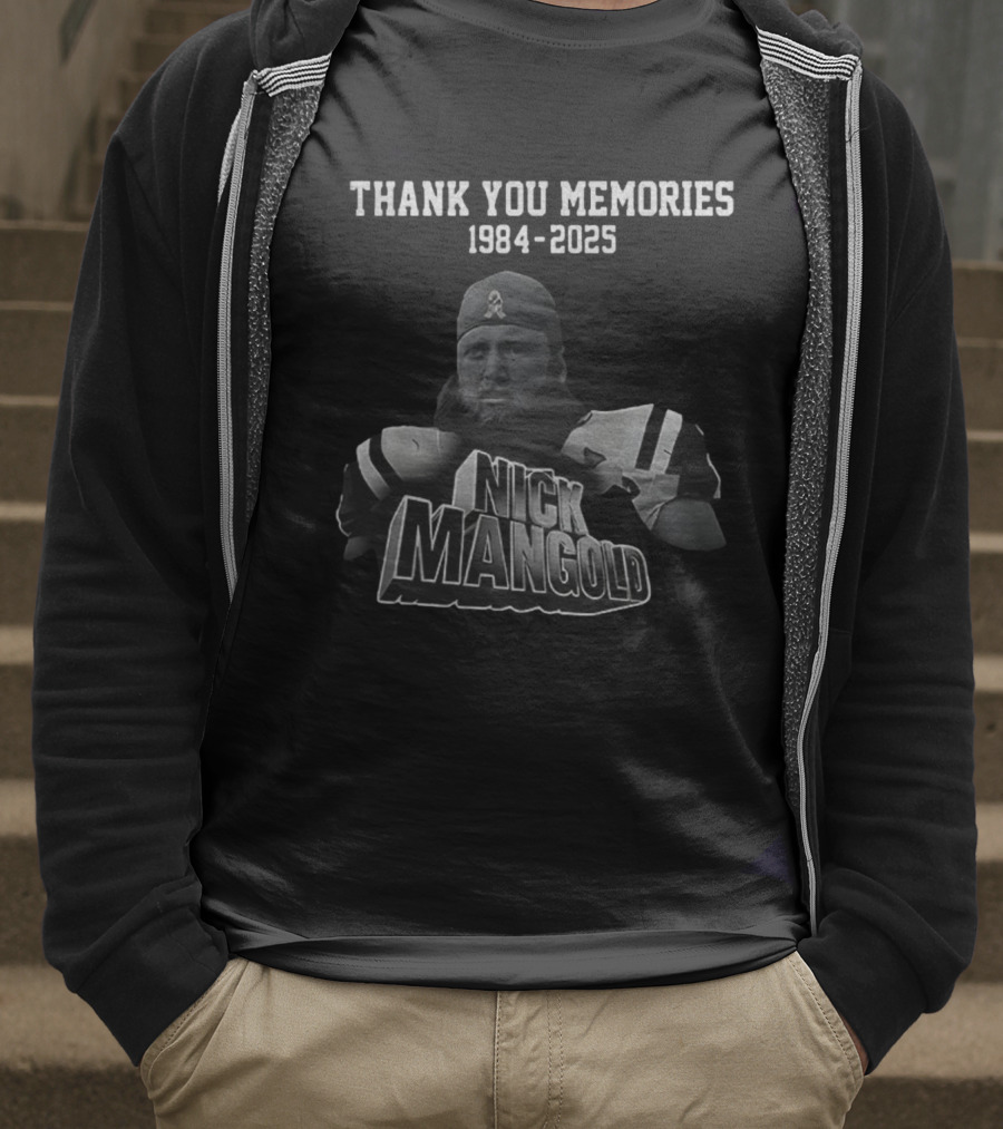 Nick Mangold New York Jets NFL Thank You Memories 1984-2025 T-Shirt