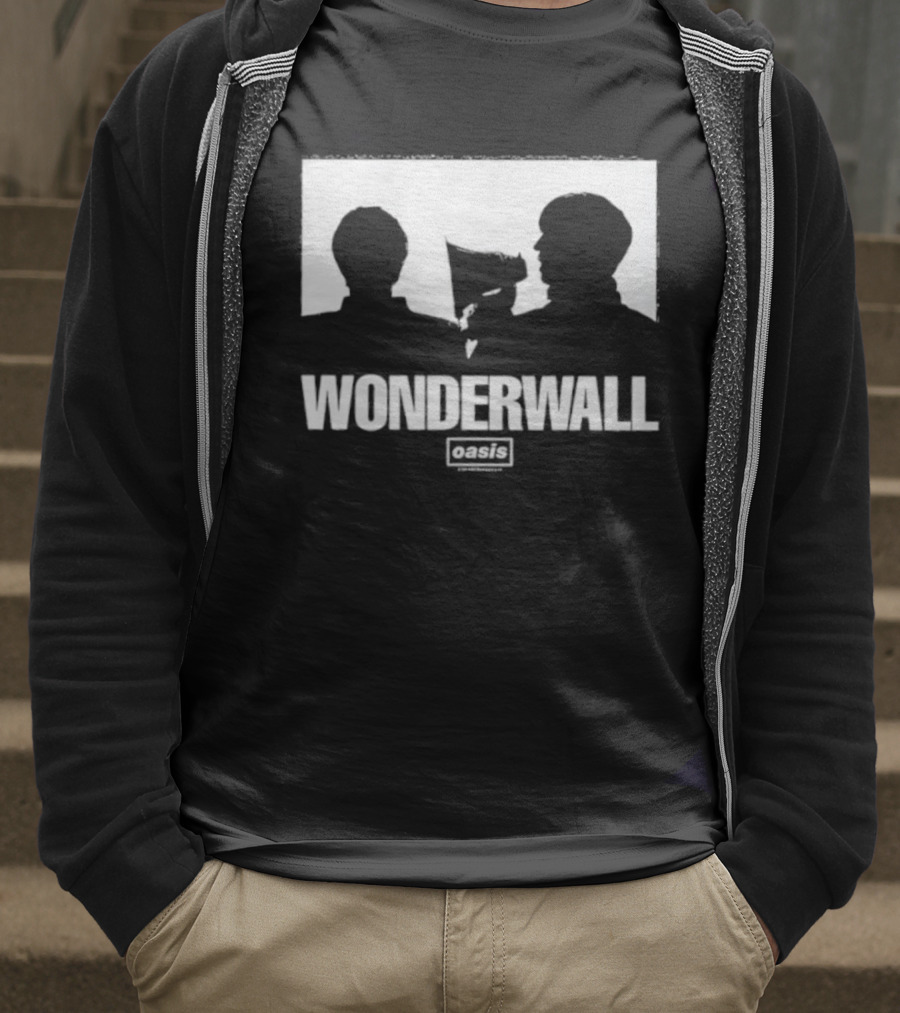 Oasis Wonderwall Silhouette Iconic Music Tribute T-Shirt