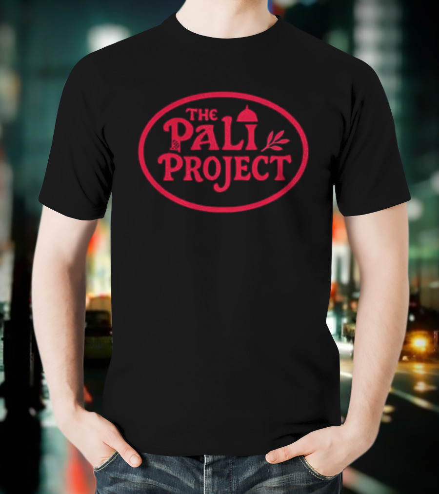 The Pali Project Heritage Red Text Oval Icon T-Shirt