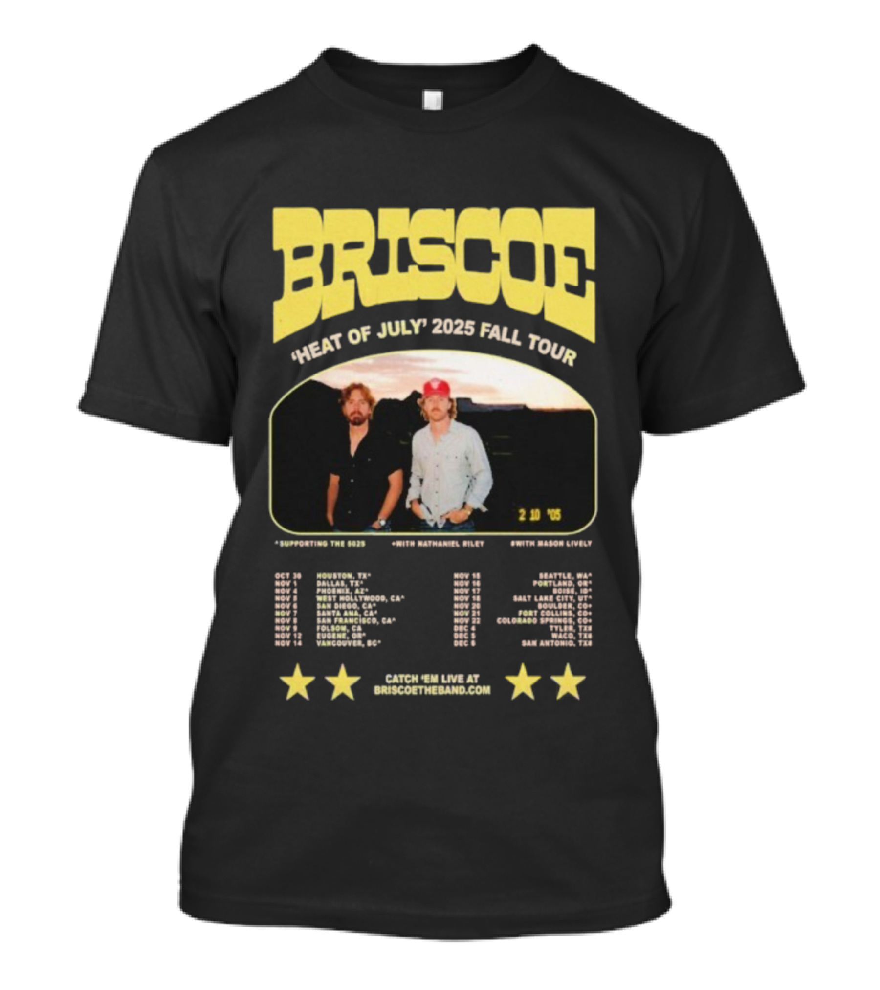 Briscoe Heat Of July 2025 Fall Tour Indie Folk Music T-Shirt