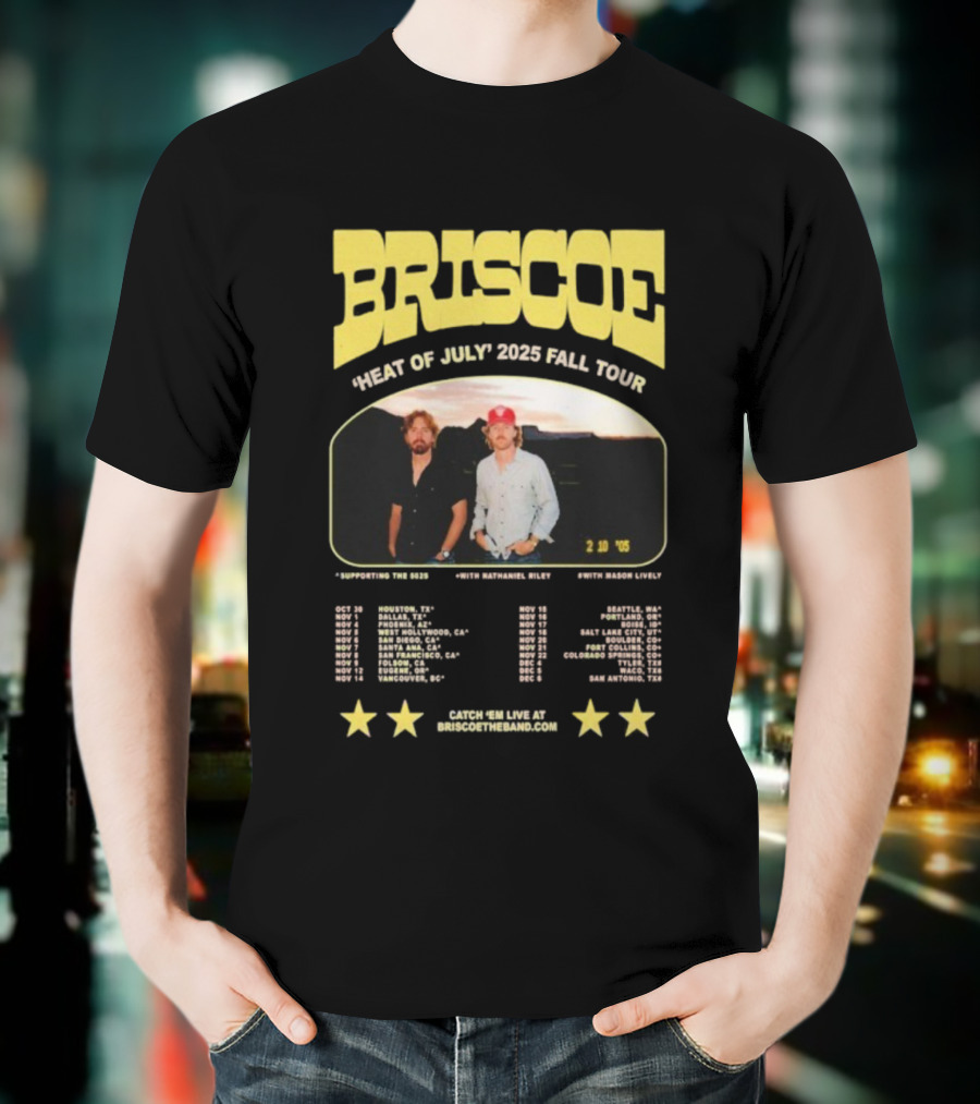 Briscoe Heat Of July 2025 Fall Tour Indie Folk Music T-Shirt