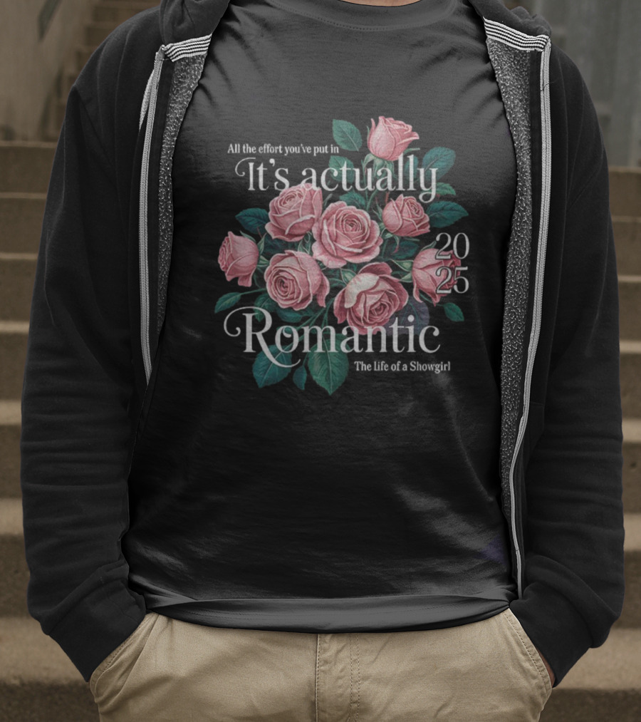 Floral It’s Actually Romantic 2025 The Life Of A Showgirl T-Shirt