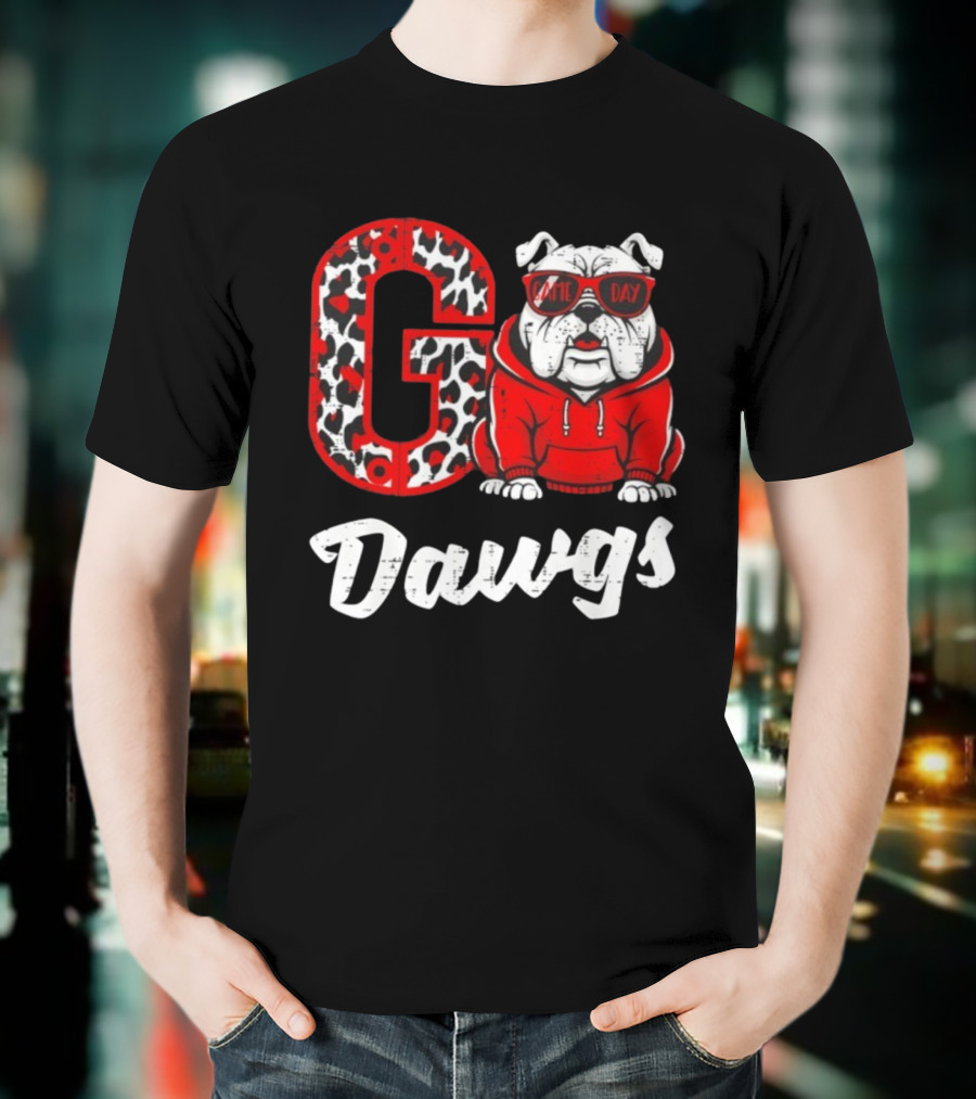 Go Dawgs Game Day Bulldog Football T-Shirt