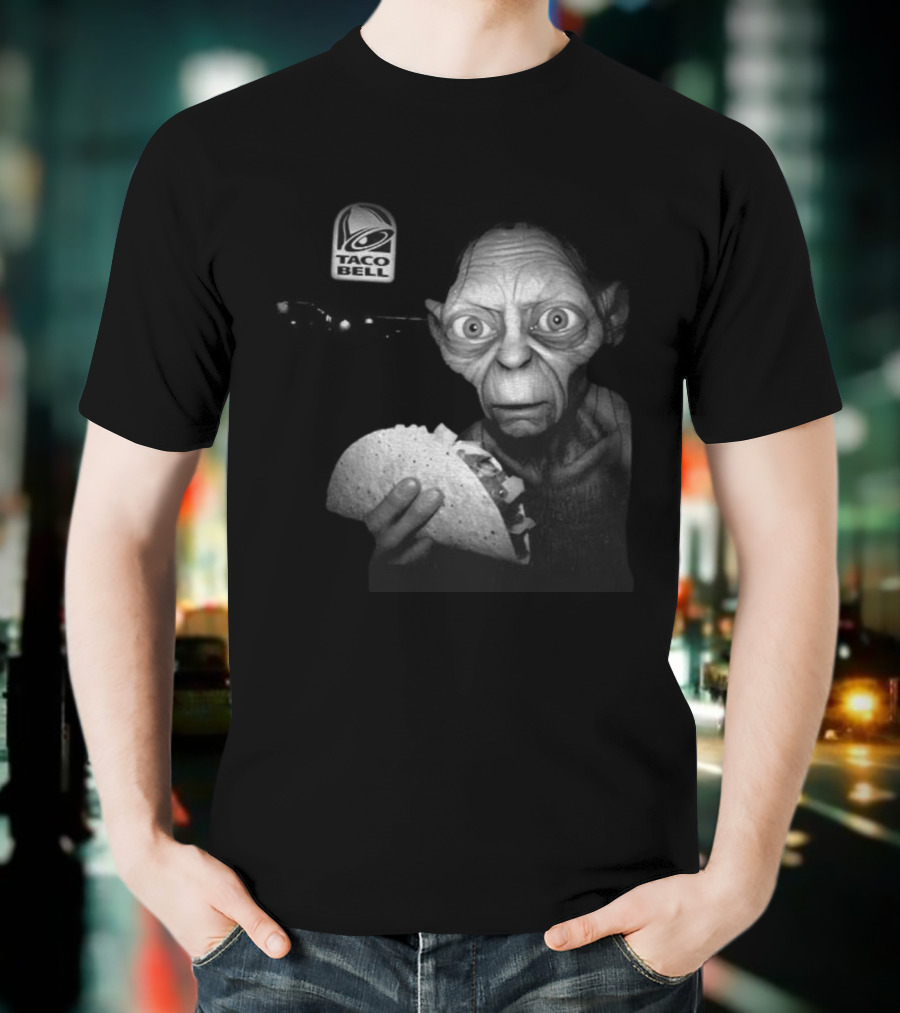 Taco Bell Gollum Goblin And Taco Ring Vintage Mashup T-Shirt
