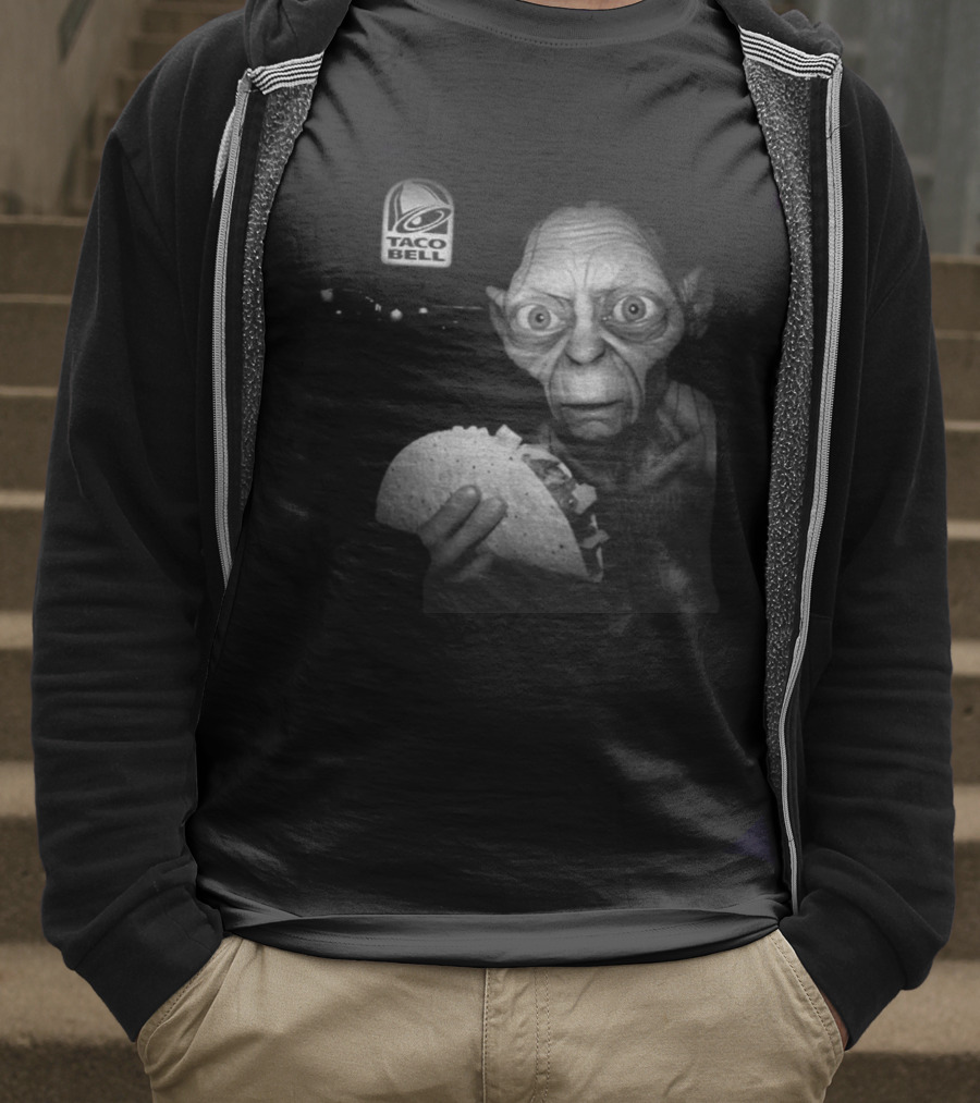 Taco Bell Gollum Goblin And Taco Ring Vintage Mashup T-Shirt