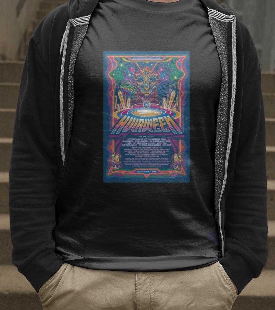 Hulaween 2025 Spirit Of The Suwannee Music Park Tour Event Live Oak Florida Oct 30-Nov 1 Disco Lines Anderson Paak String Cheese Incident Zeds Dead T-Shirt