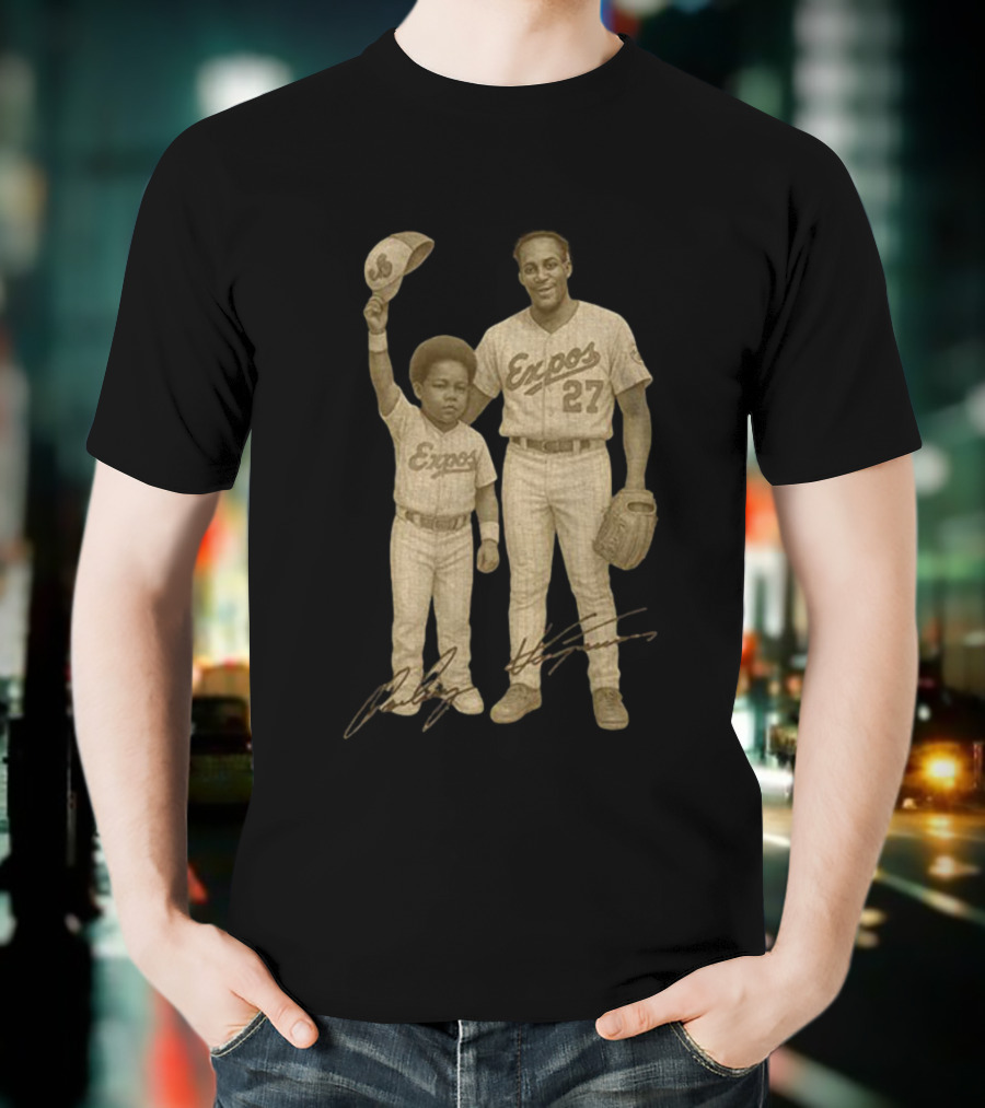 Vladimir Guerrero Jr. And Sr. Expos MLB Baseball Signature Vintage T-Shirt