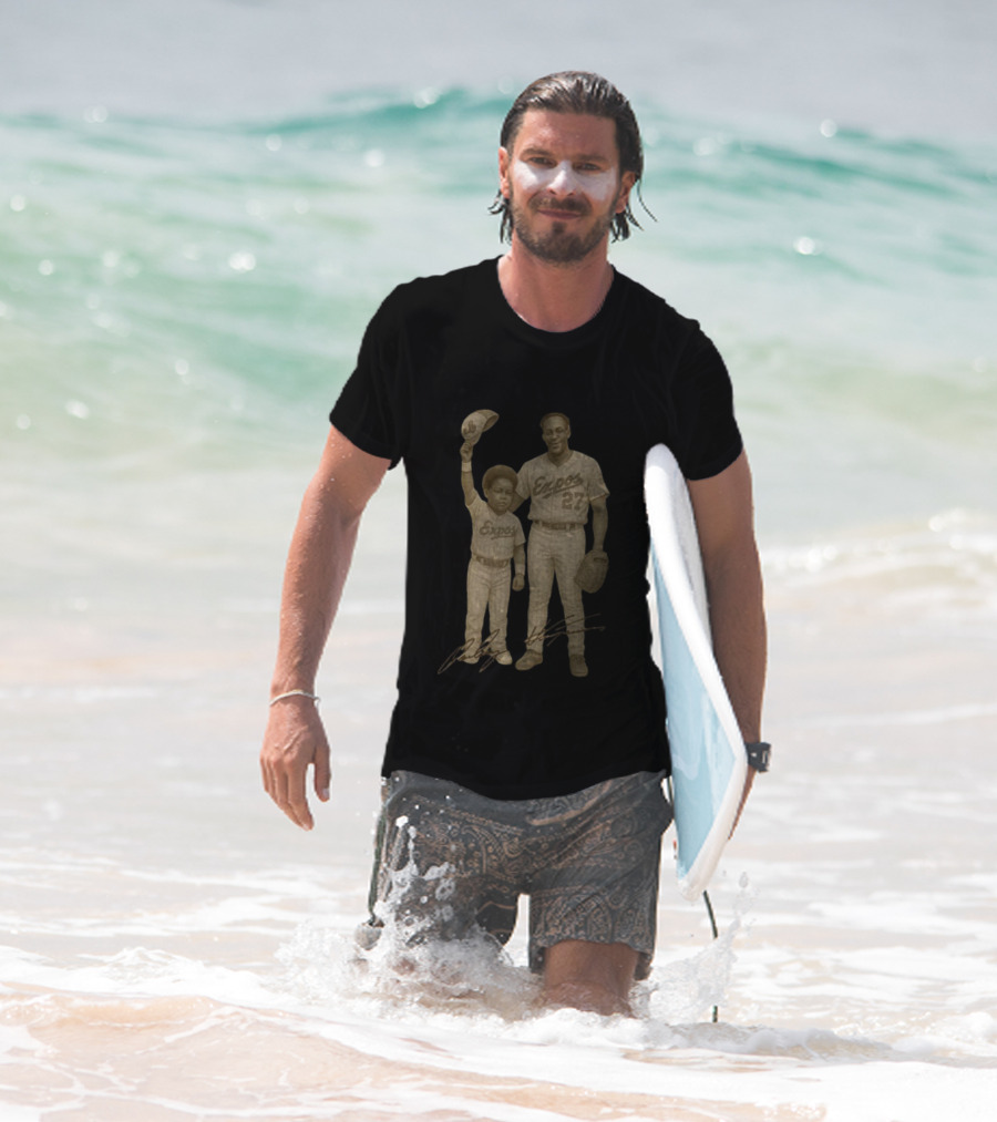 Vladimir Guerrero Jr. And Sr. Expos MLB Baseball Signature Vintage T-Shirt