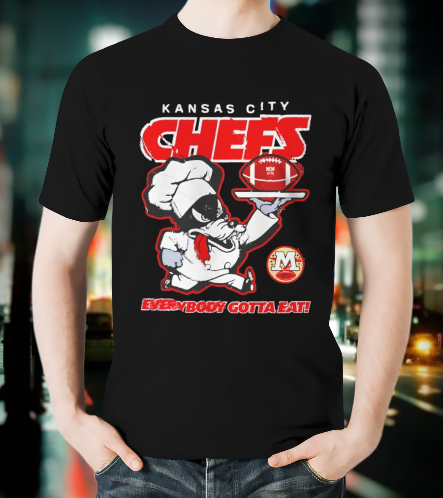 Kansas City Chefs Everybody Gotta Eat NFL Football 2025 T-Shirt