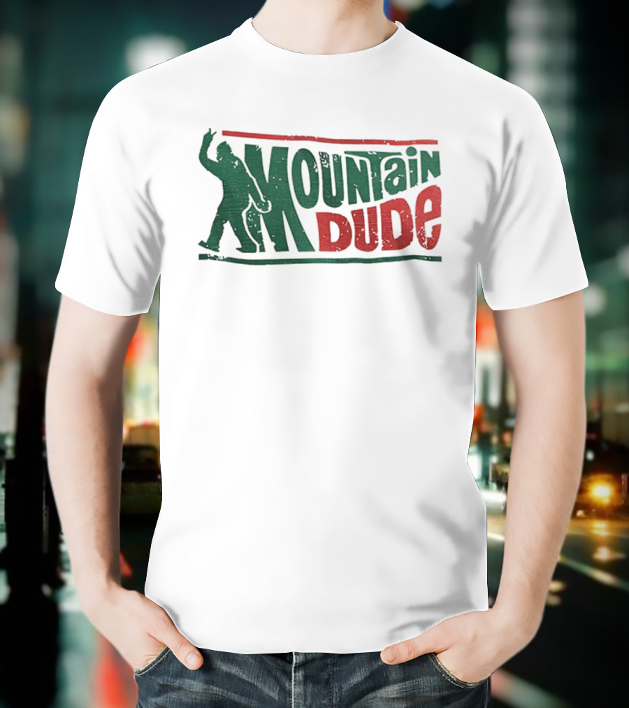 Bigfoot Mountain Dude Retro Hiking Adventure T-Shirt