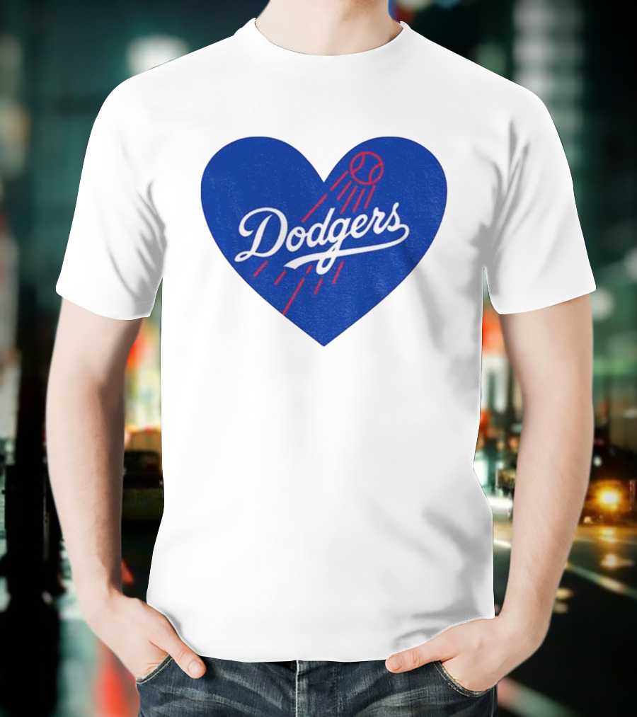 Los Angeles Dodgers Heart MLB Baseball World Series 2025 T-Shirt