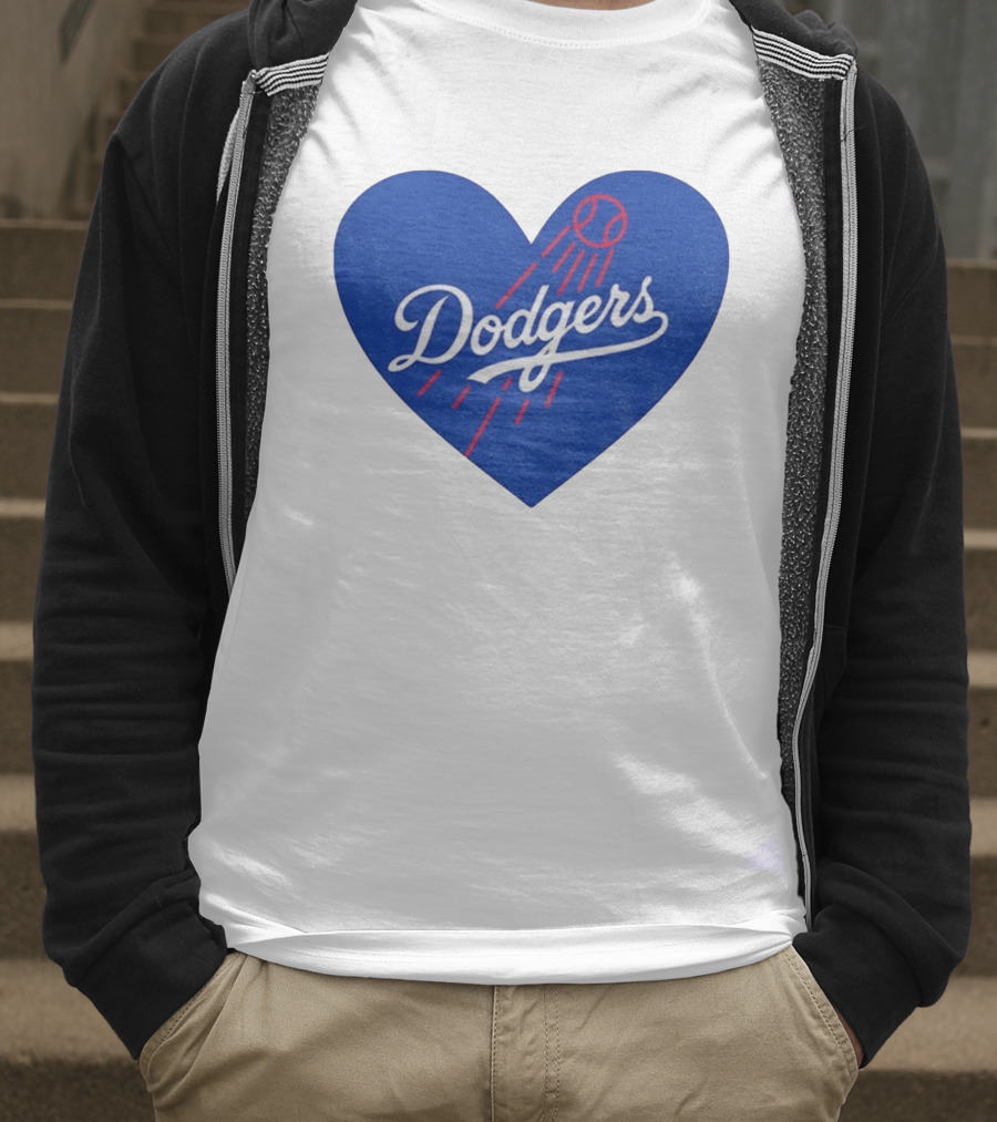 Los Angeles Dodgers Heart MLB Baseball World Series 2025 T-Shirt