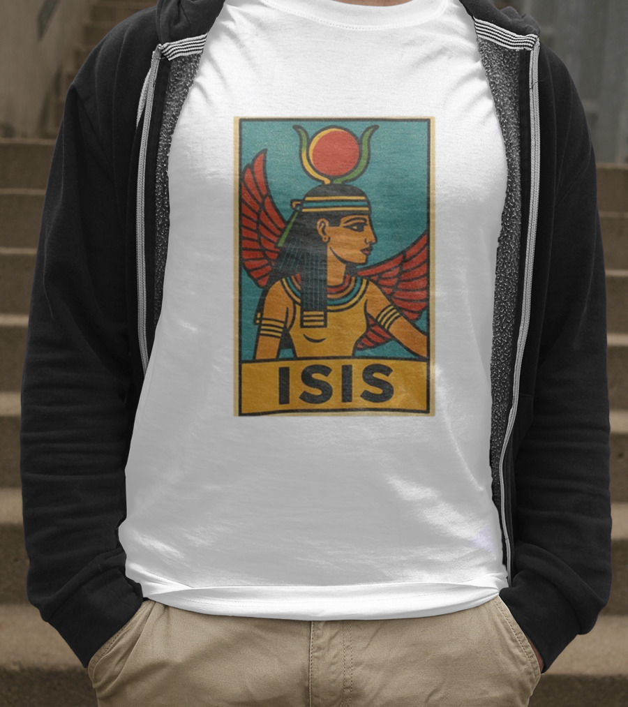 Isis Egyptian Goddess Comic Style For Mythology Fans And Divine Feminine Seekers T-Shirt