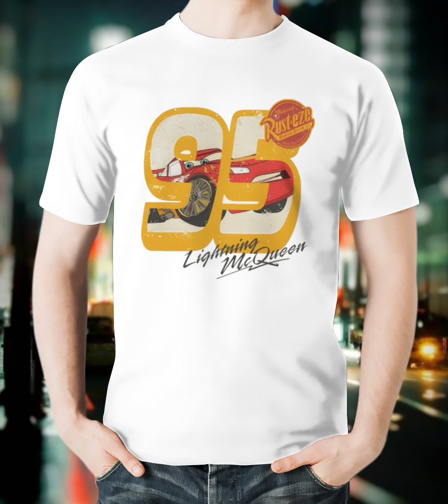 Lightning McQueen 95 Rust-eze Bumper Ointment Disneyworld Cars T-Shirt