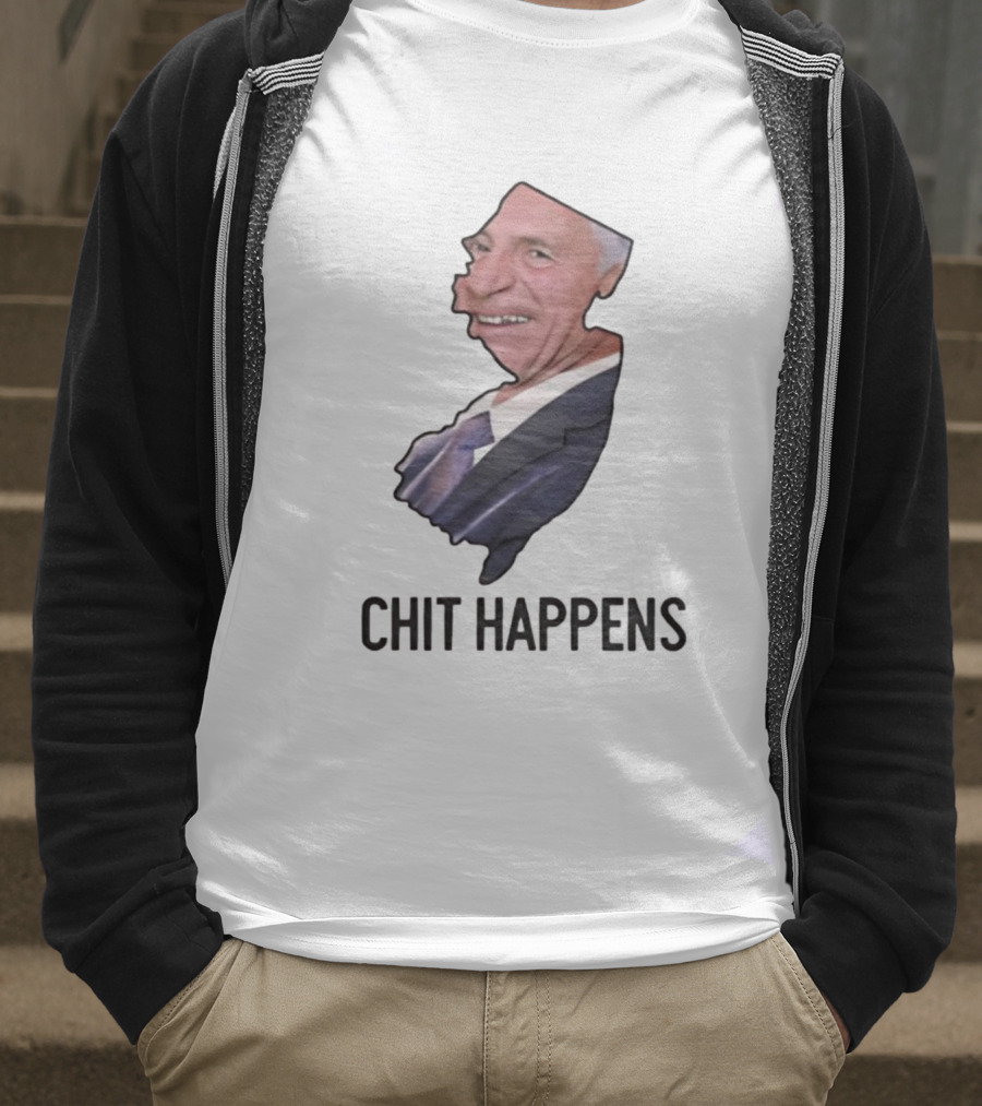 New Jersey Map Caricature Chit Happens T-Shirt