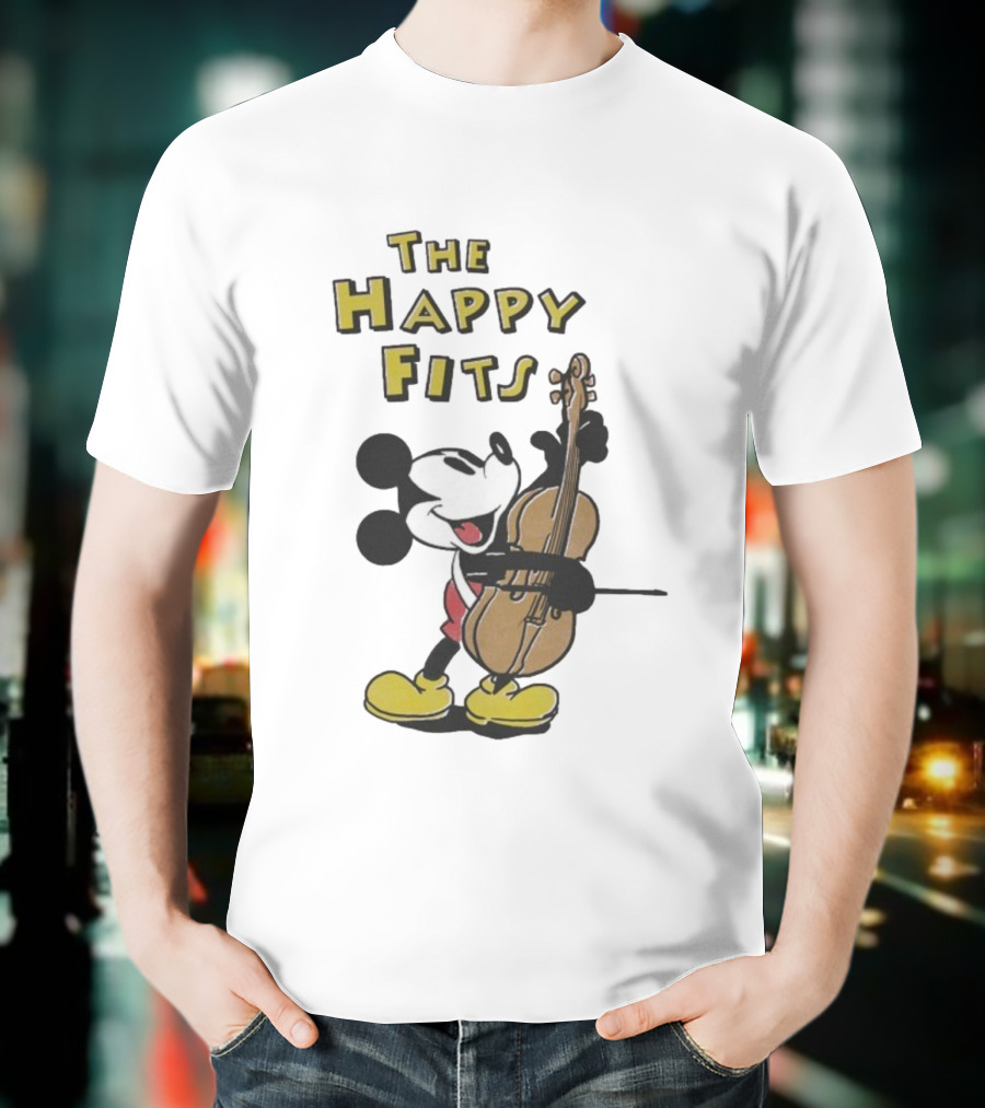 The Happy Fits Steamboat Willie Mickey Mouse Cello Violin T-Shirt