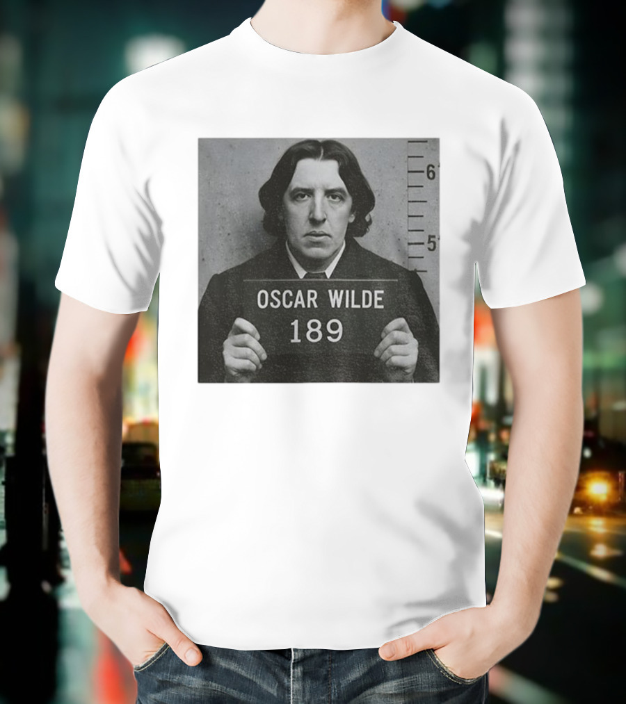 Oscar Wilde Shot 189 Funny Literary Meme T-Shirt