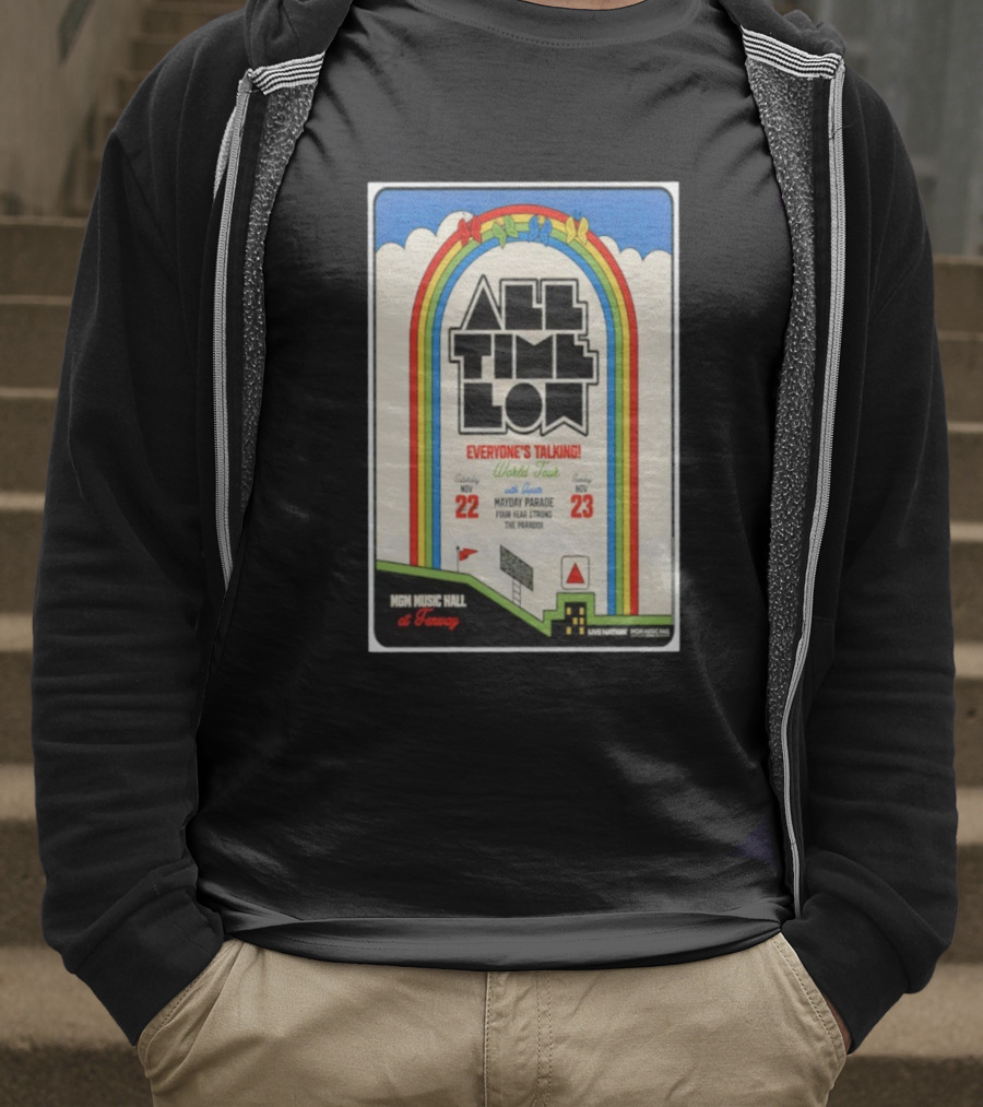 All Time Low Everyone's Talking World Tour MGM Music Hall Fenway Nov 22-23 2025 Mayday Parade Four Year Strong The Parade T-Shirt