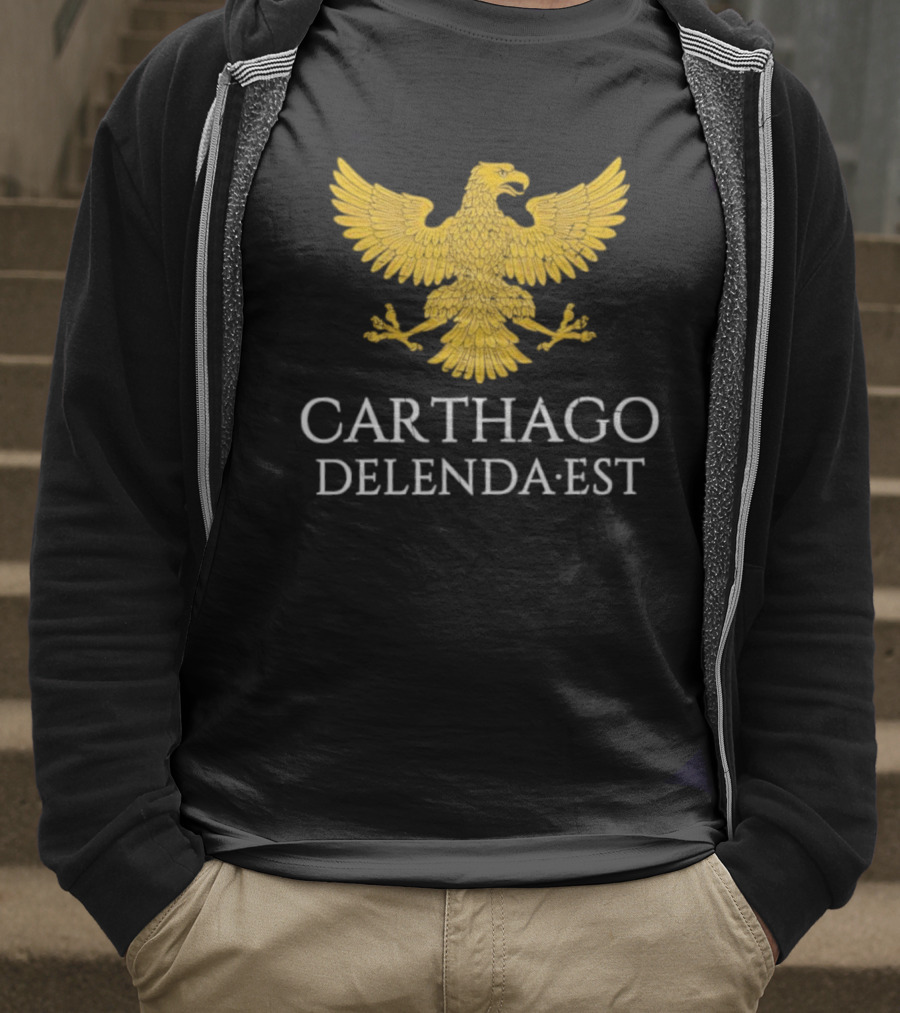 Carthago Delenda Est Roman Eagle Emblem T-Shirt