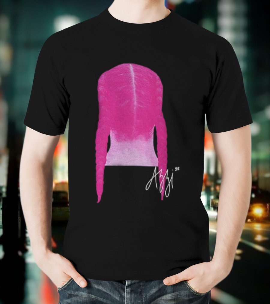 Azzi Fudd Iconic Pink Braid Signature T-Shirt