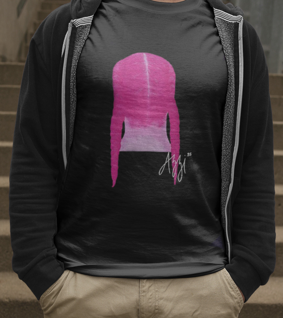 Azzi Fudd Iconic Pink Braid Signature T-Shirt
